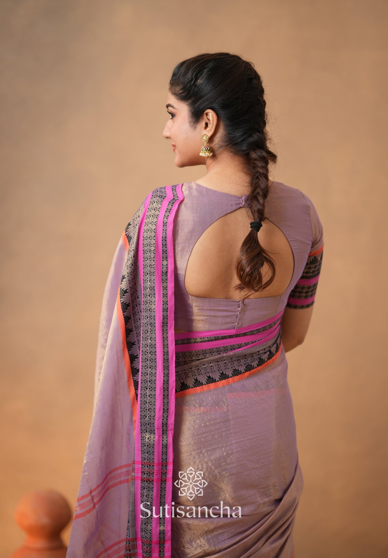 South Charm Tissue Cotton Saree with Traditional Border