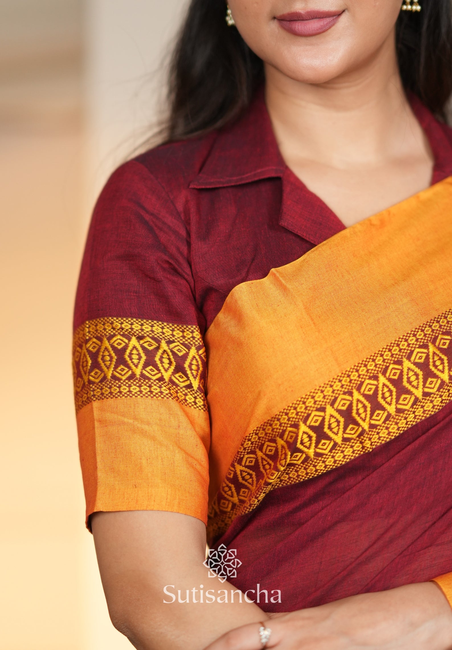 Timeless Weave Bengal Cotton Saree by Sutisancha