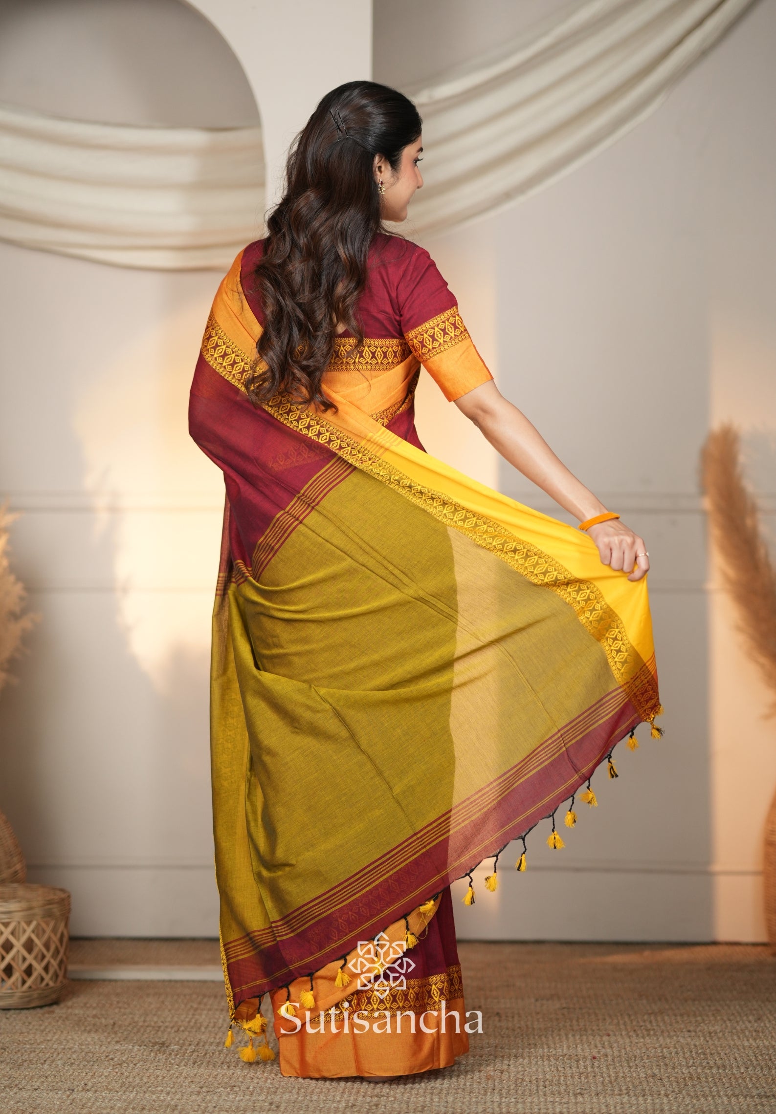 Timeless Weave Bengal Cotton Saree by Sutisancha