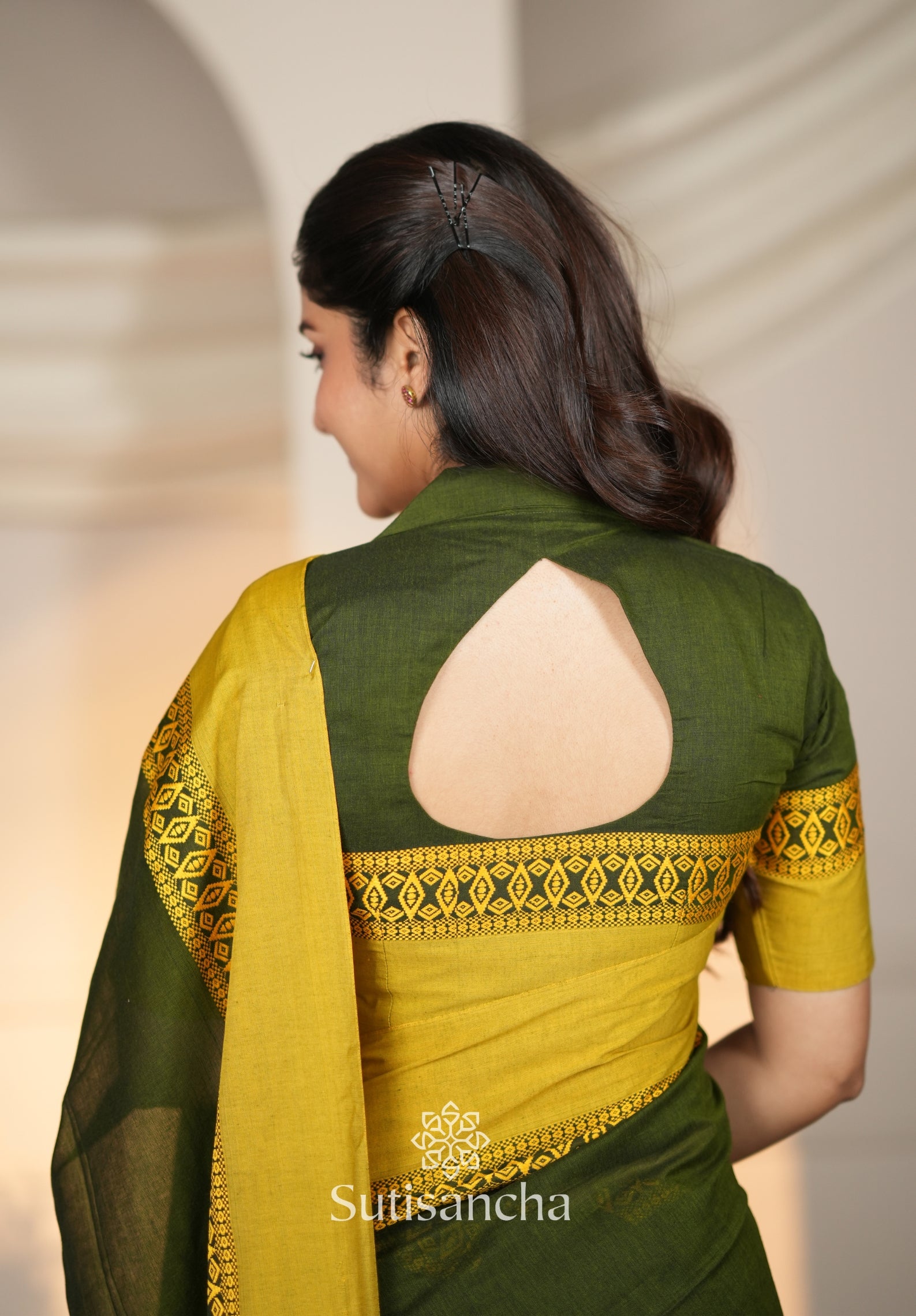 Timeless Weave Bengal Cotton Saree by Sutisancha