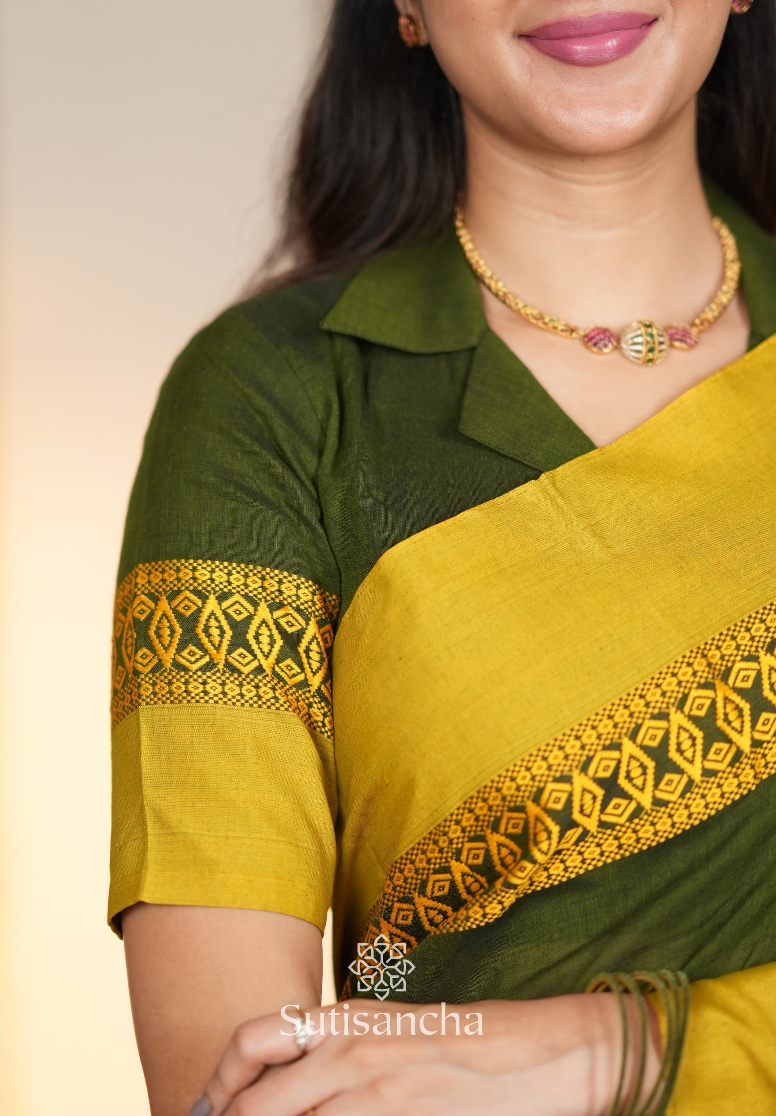 Timeless Weave Bengal Cotton Saree by Sutisancha