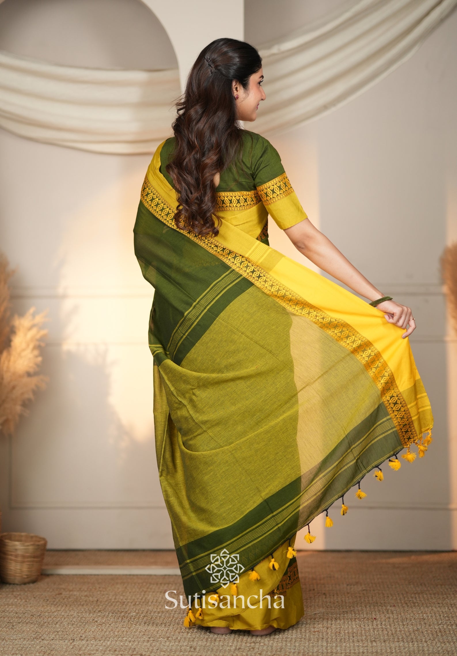 Timeless Weave Bengal Cotton Saree by Sutisancha