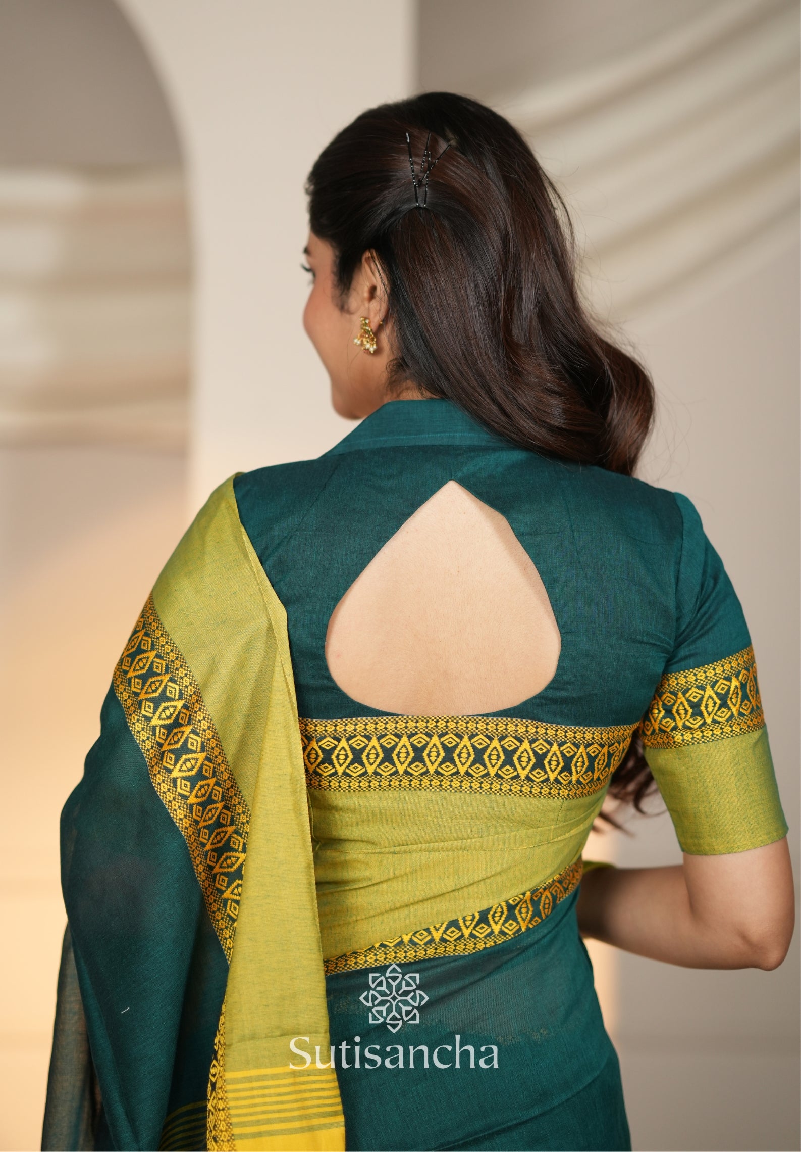 Timeless Weave Bengal Cotton Saree by Sutisancha