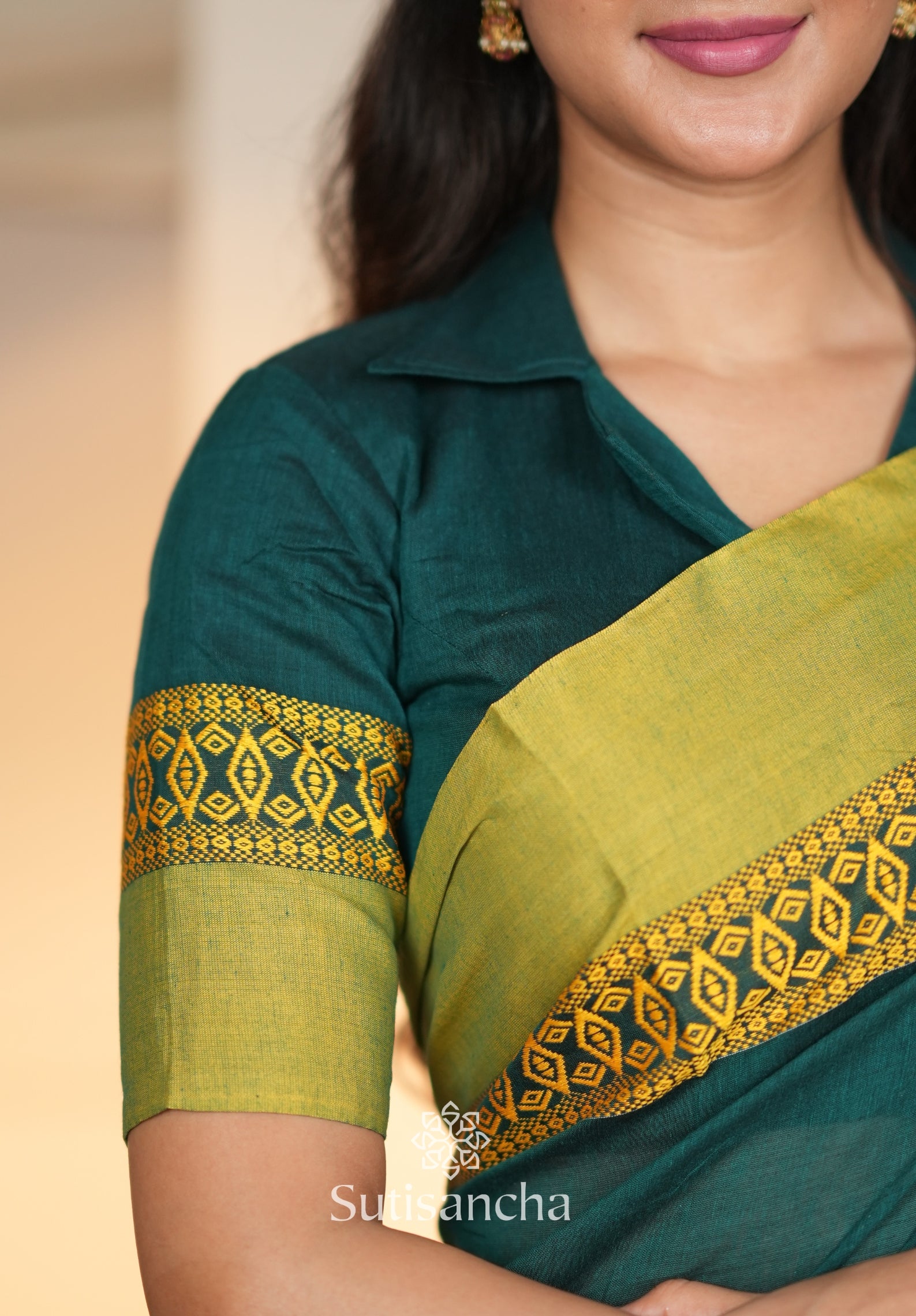 Timeless Weave Bengal Cotton Saree by Sutisancha
