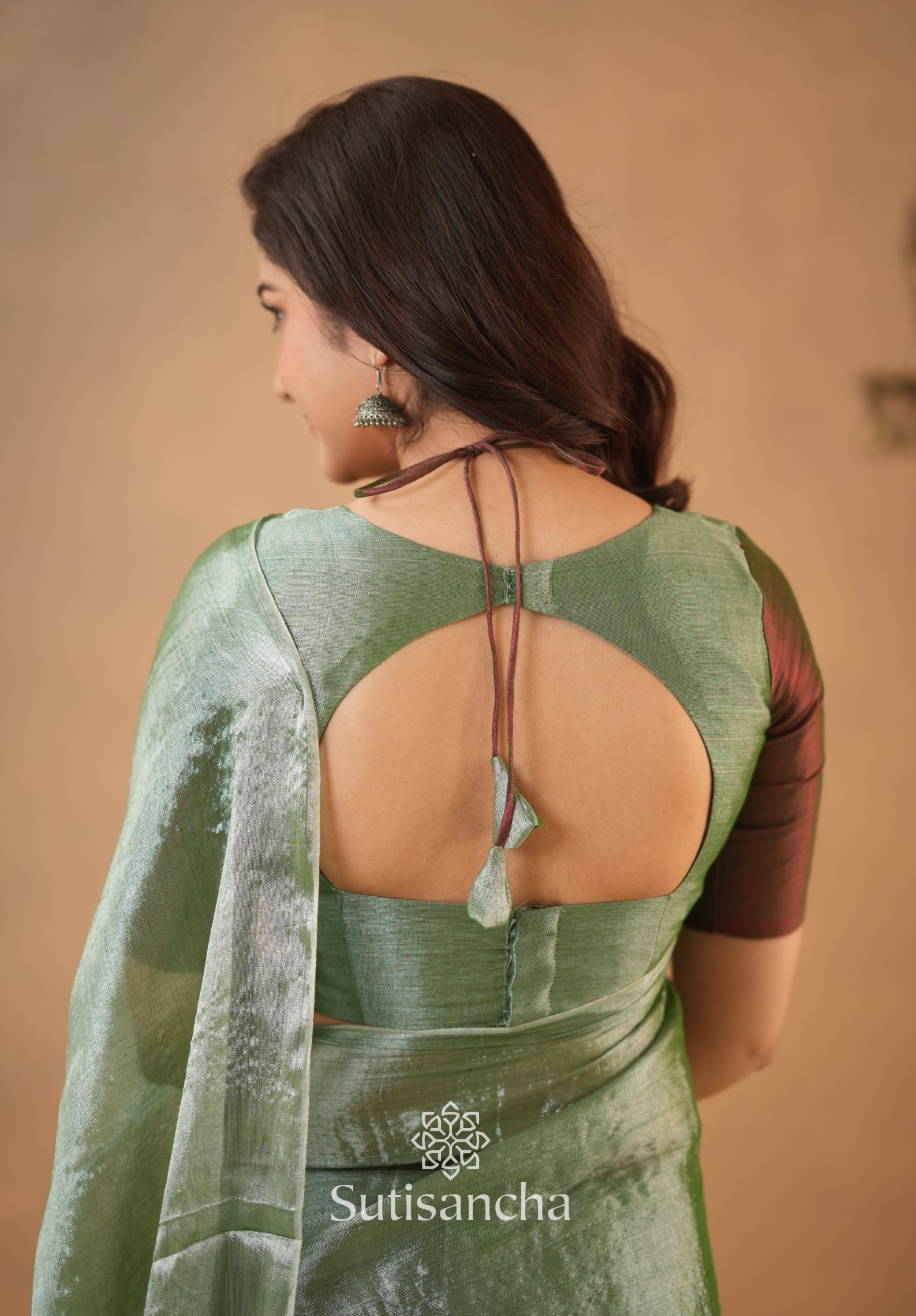 Regal Split Elegance Handloom Tissue Cotton Saree