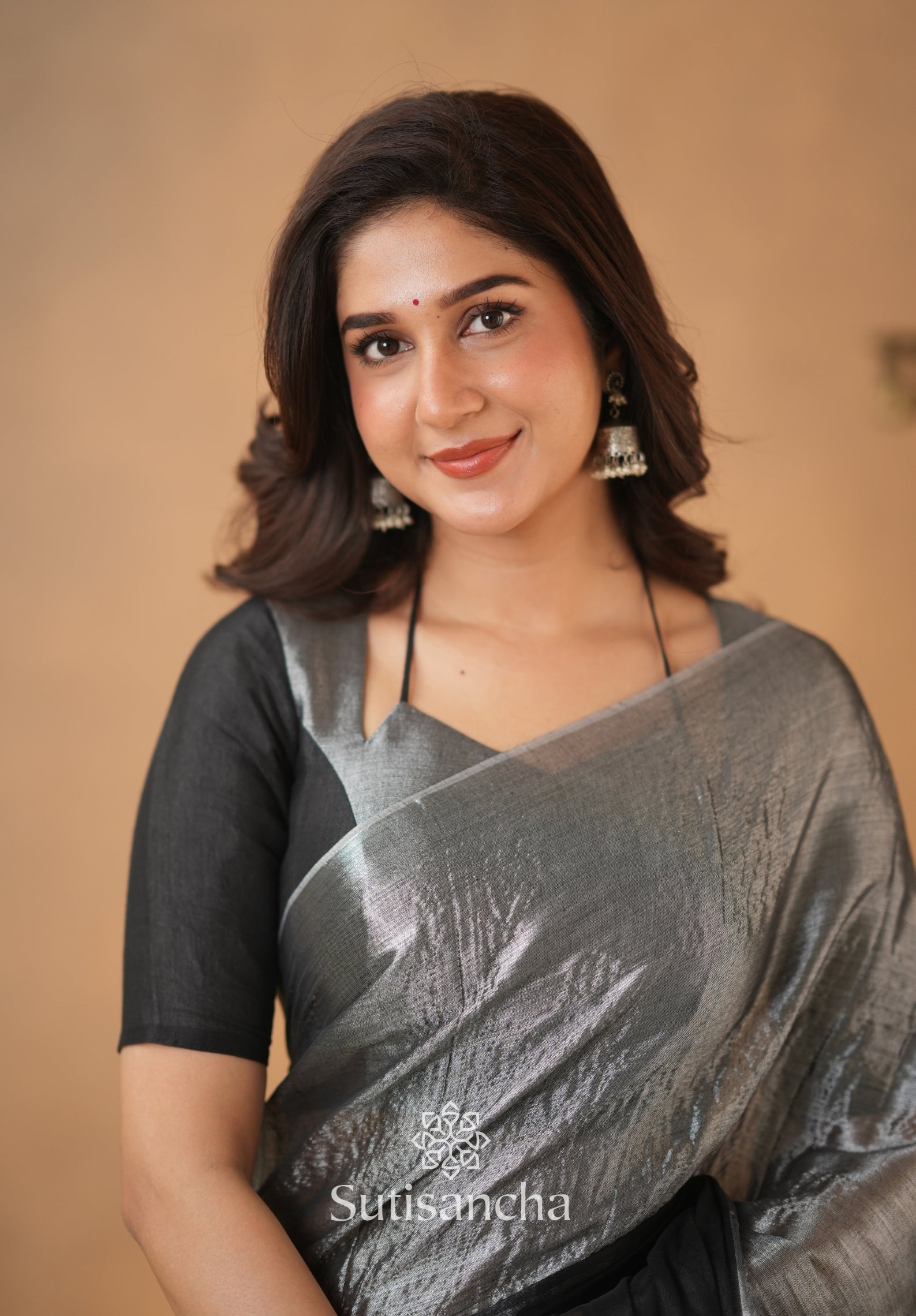 Regal Split Elegance Handloom Tissue Cotton Saree