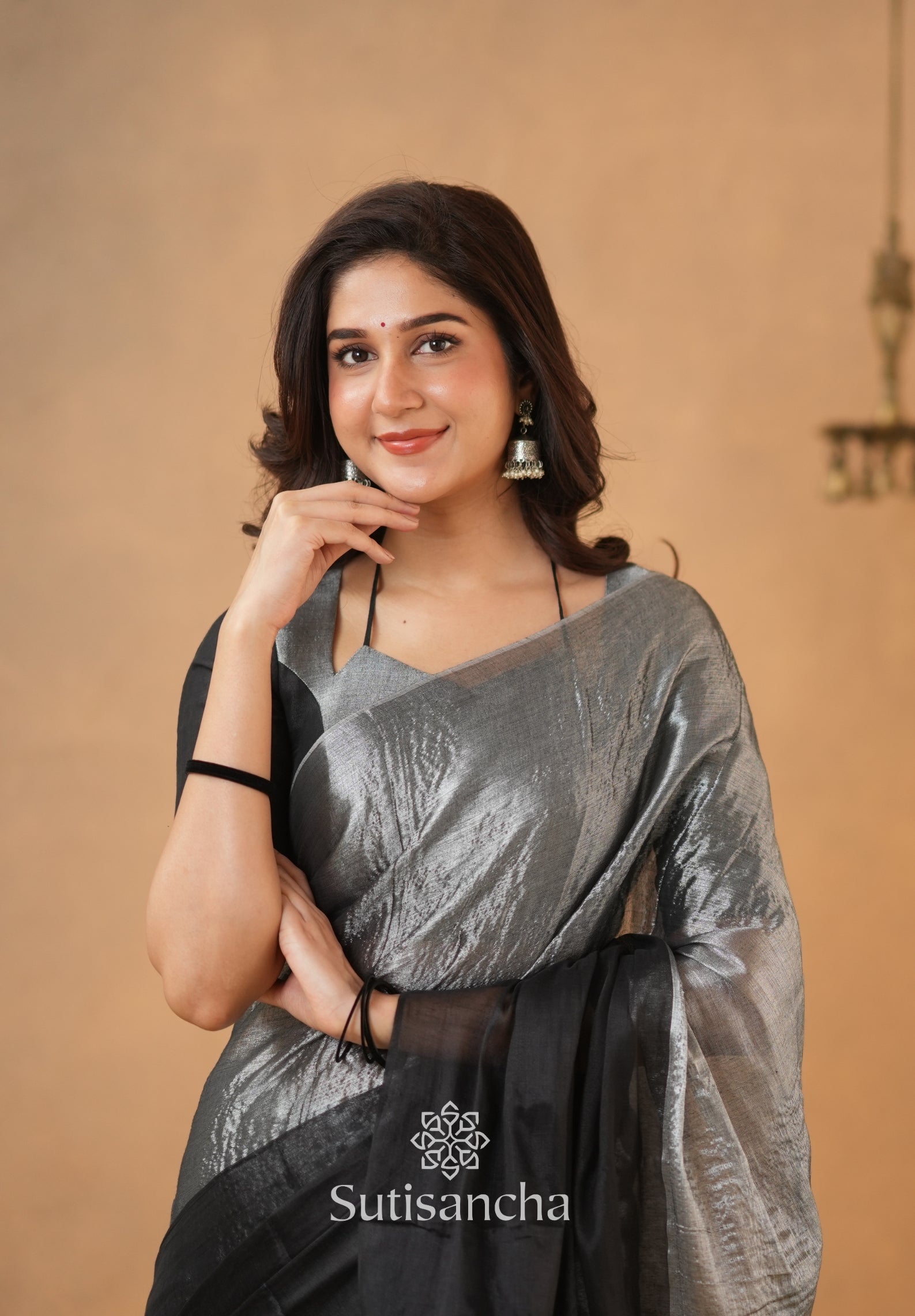 Regal Split Elegance Handloom Tissue Cotton Saree