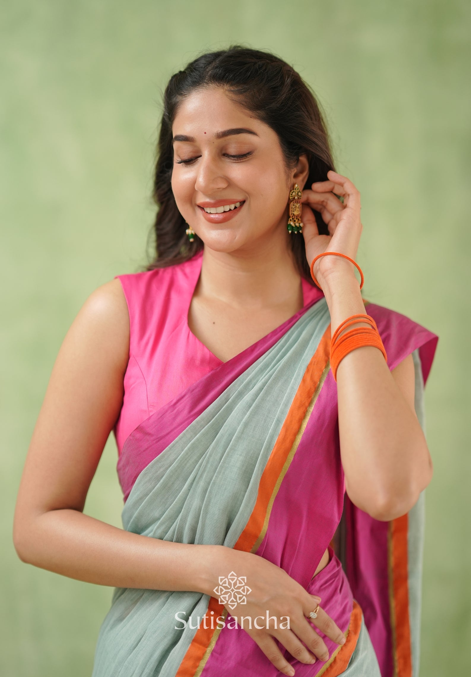 Pink Poise Pure Cotton Saree