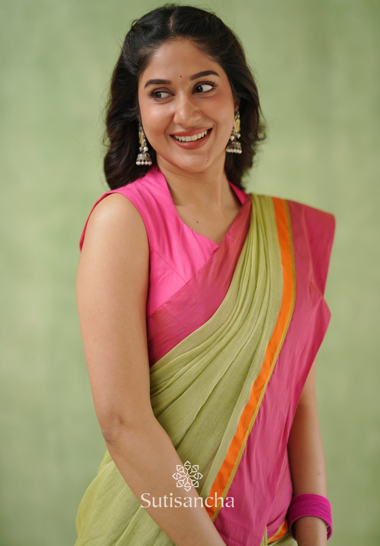 Pink Poise Pure Cotton Saree