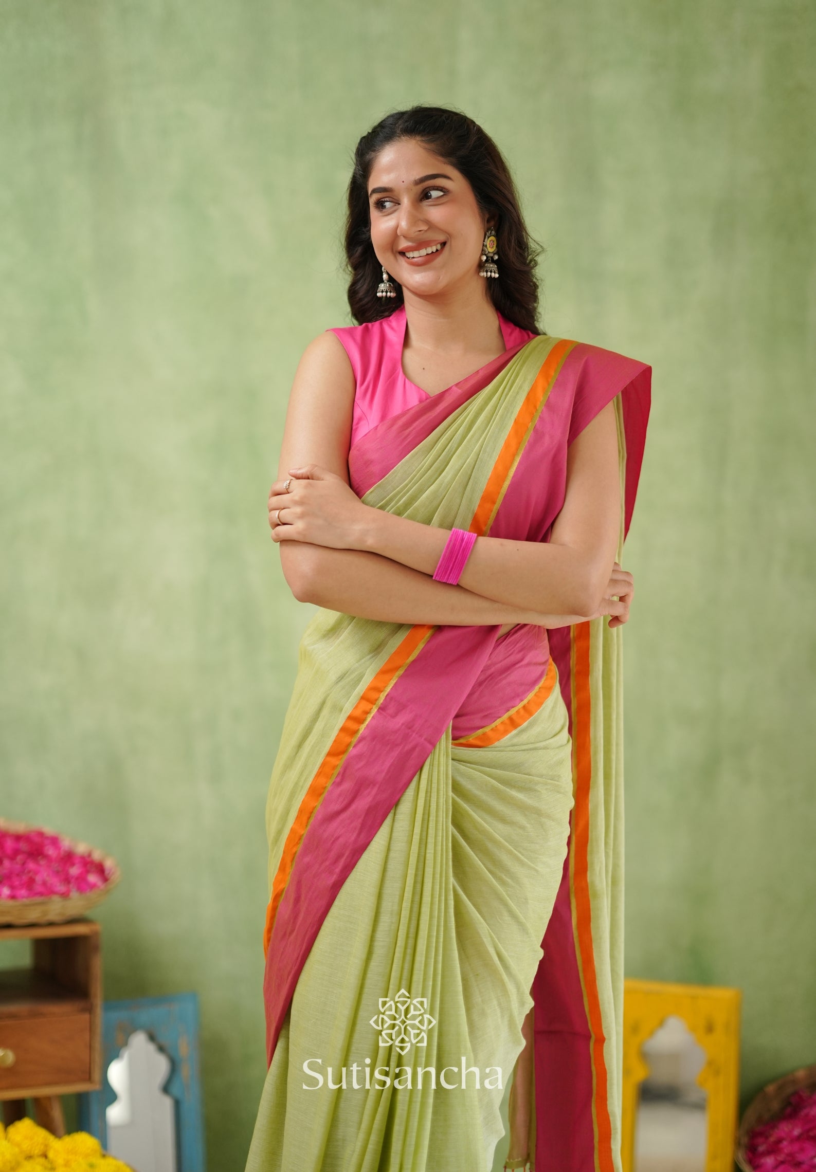 Pink Poise Pure Cotton Saree