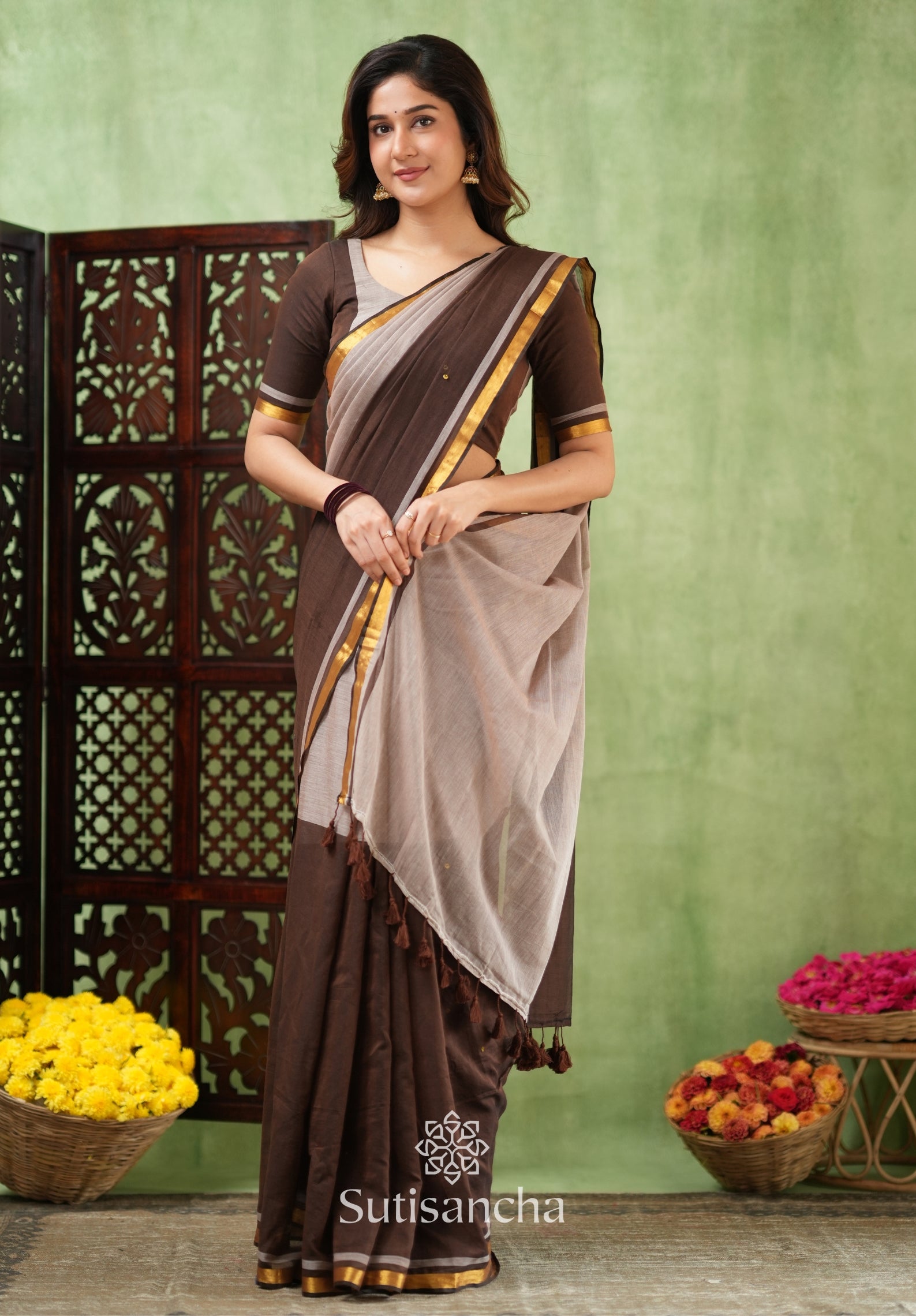 Regal Border Mul Cotton Saree