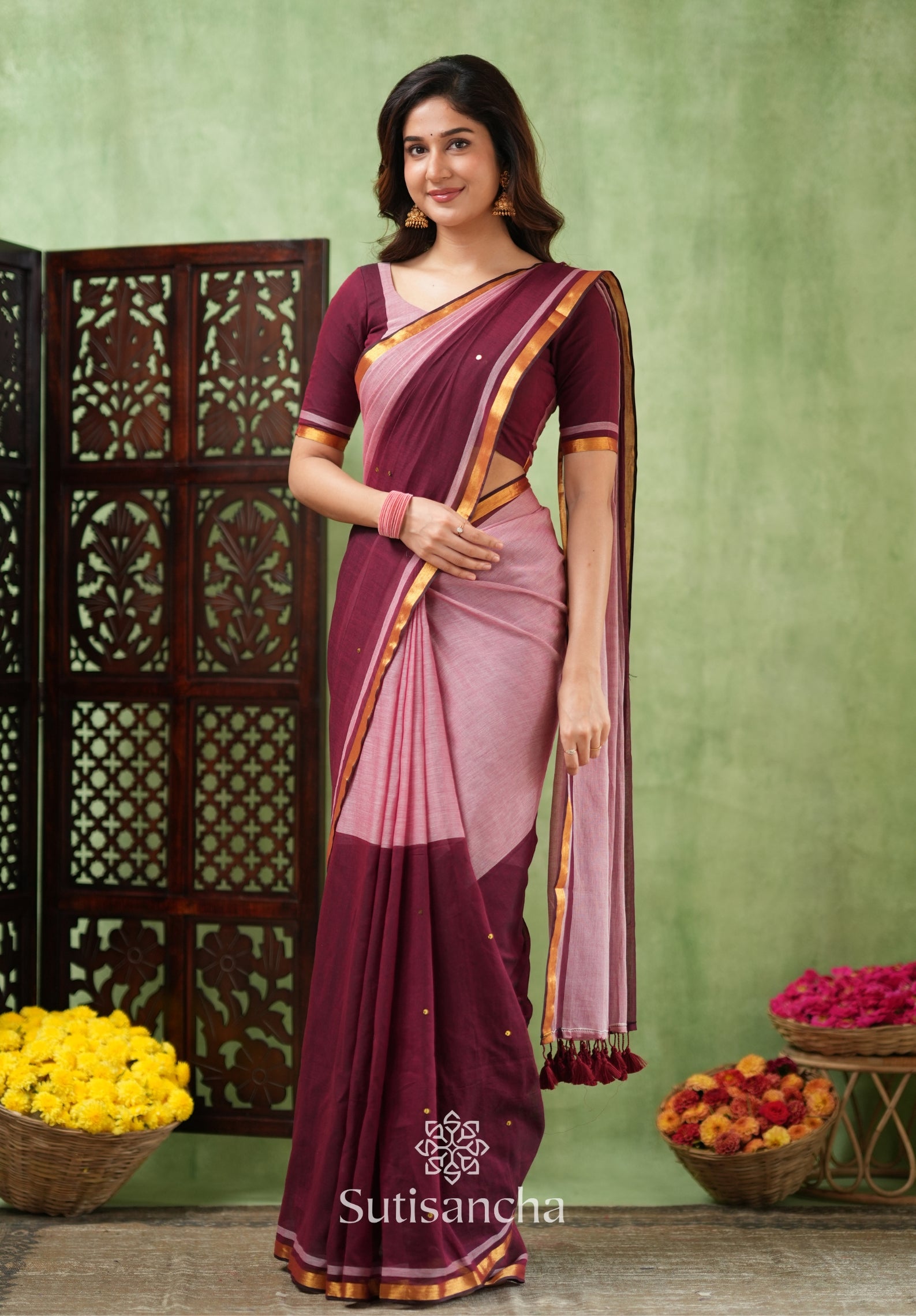 Regal Border Mul Cotton Saree