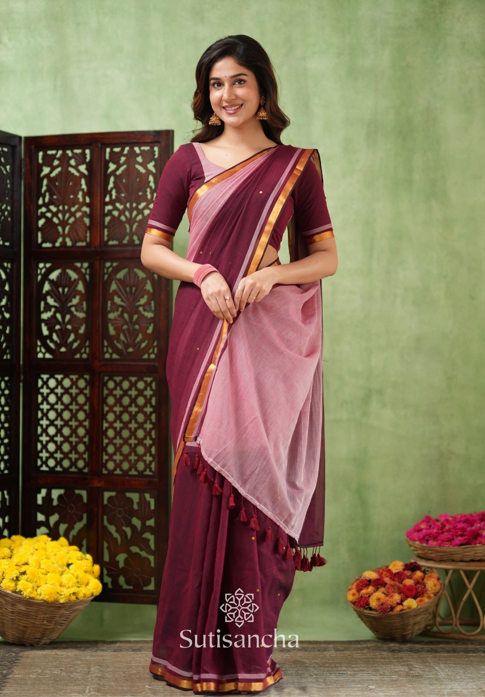 Regal Border Mul Cotton Saree