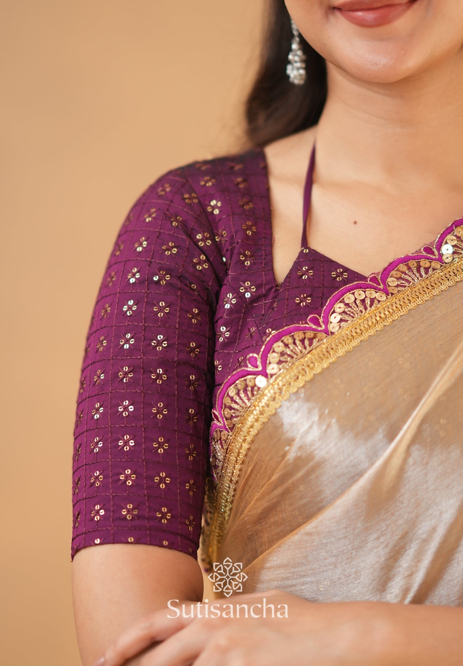 The Luxe Gleam Tissue Cotton Saree