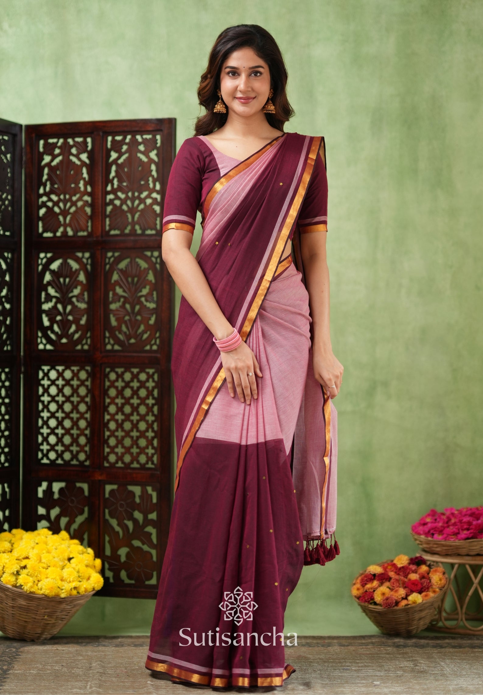 Regal Border Mul Cotton Saree