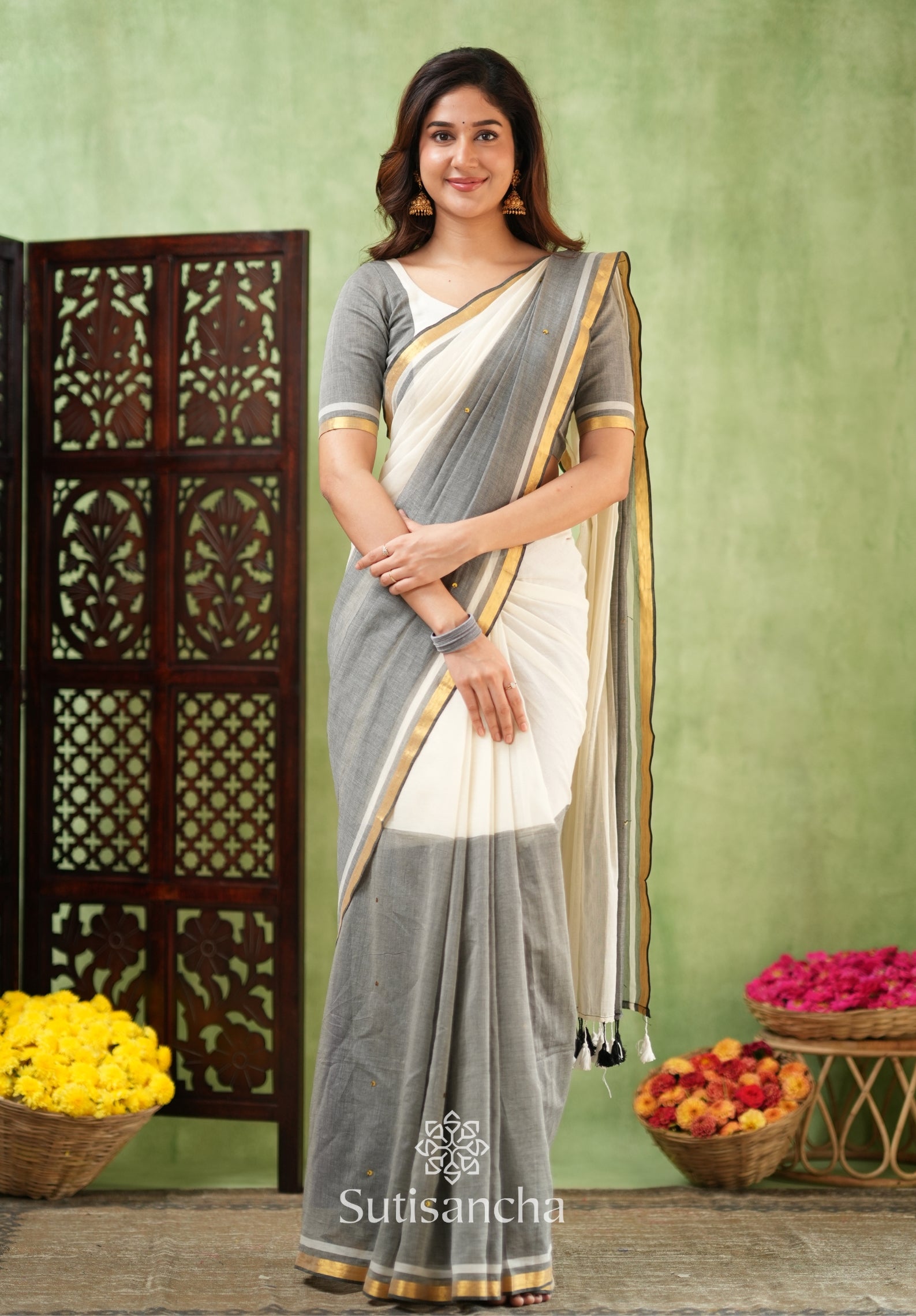 Regal Border Mul Cotton Saree