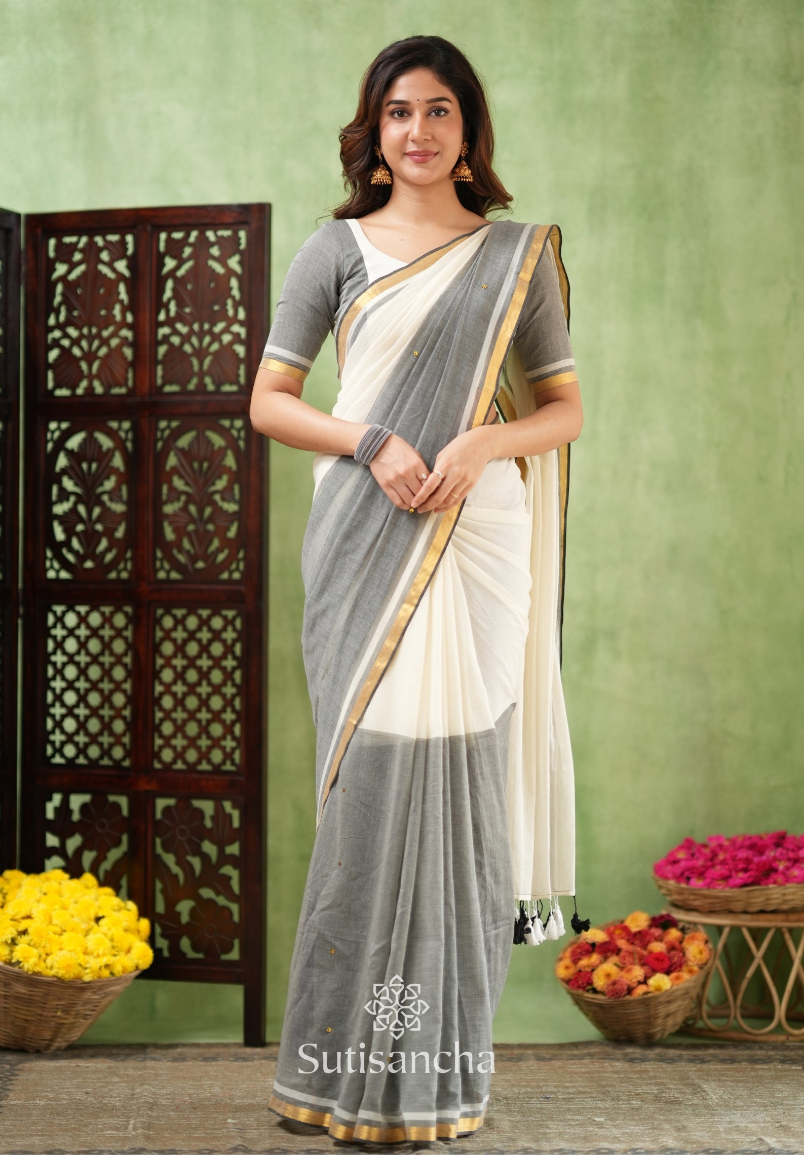 Regal Border Mul Cotton Saree