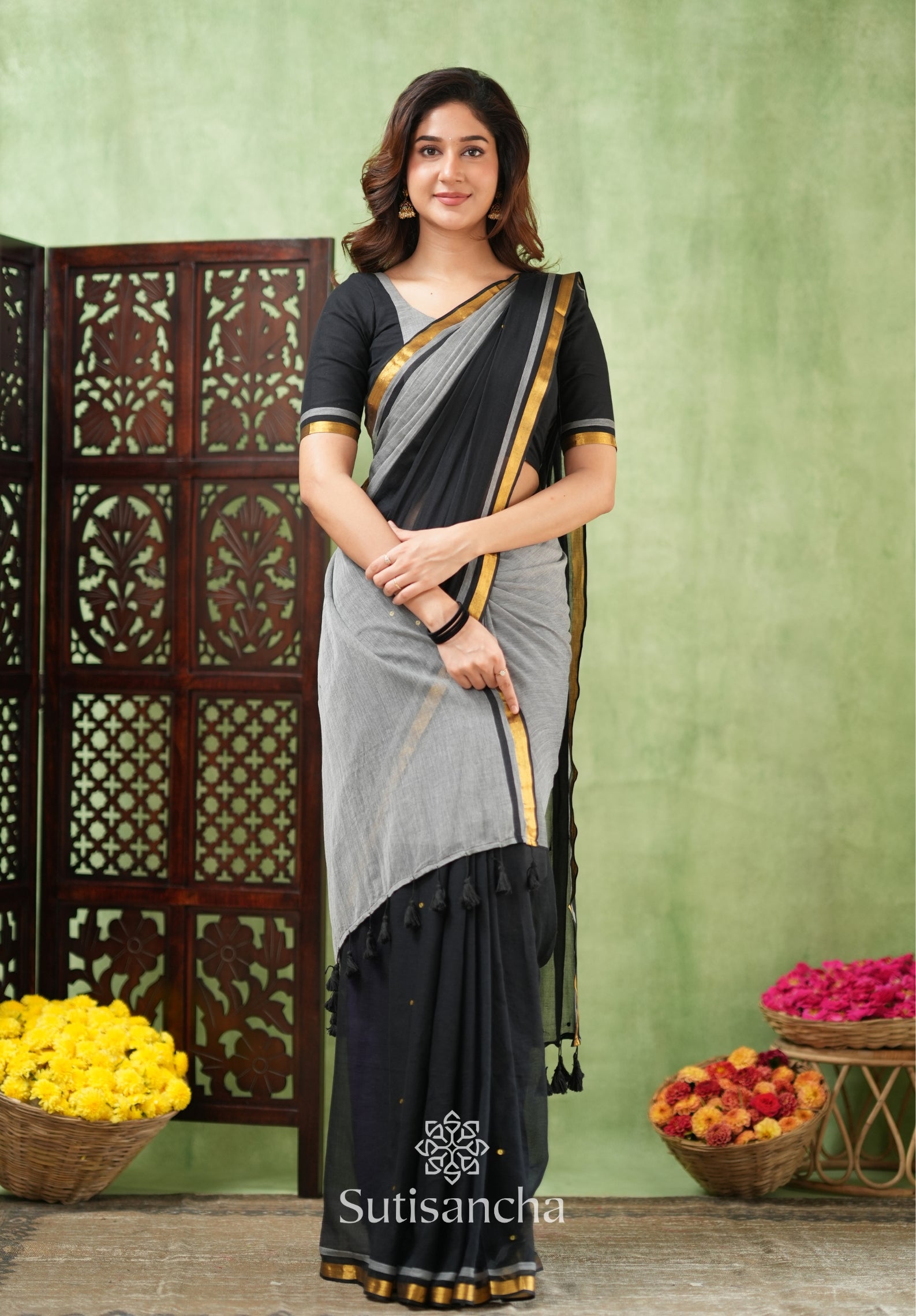 Regal Border Mul Cotton Saree