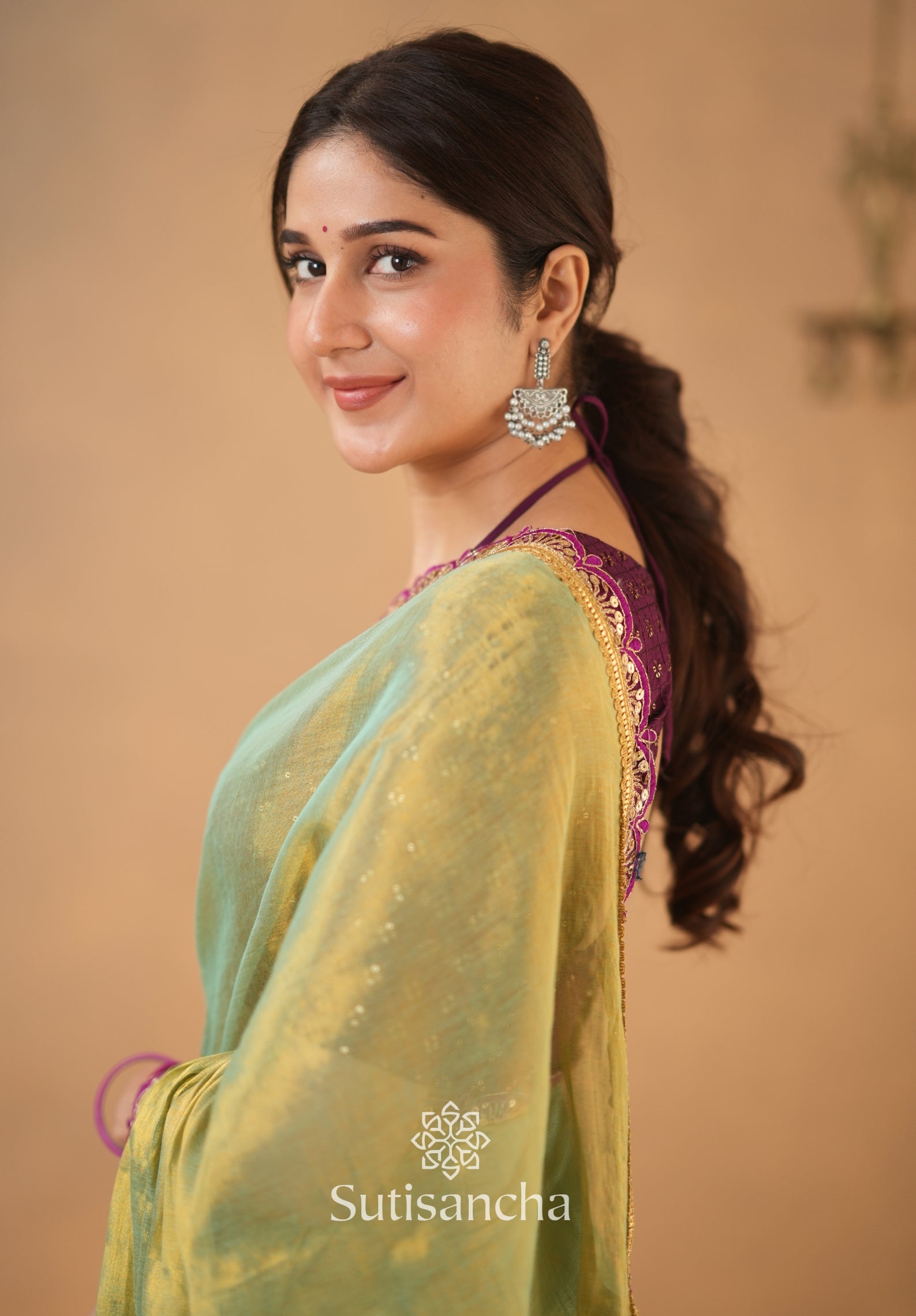 The Luxe Gleam Tissue Cotton Saree