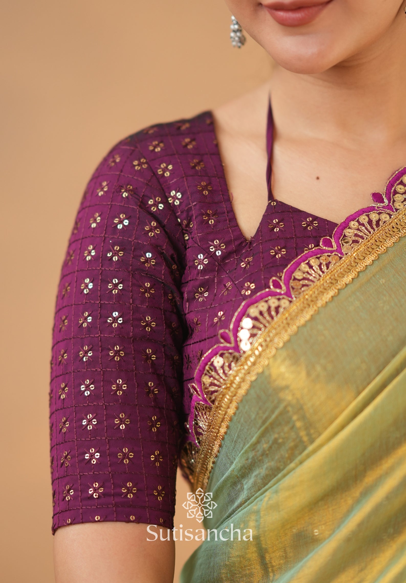 The Luxe Gleam Tissue Cotton Saree