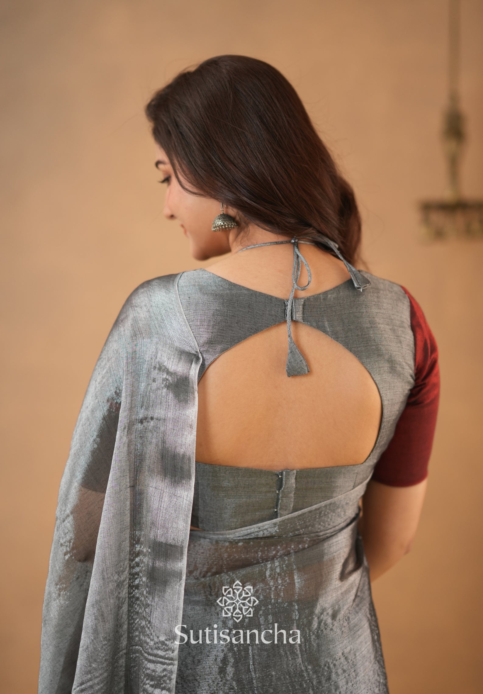 Regal Split Elegance Handloom Tissue Cotton Saree