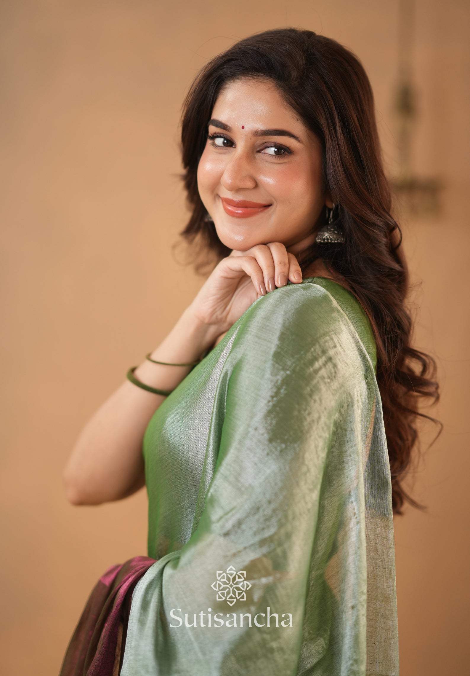 Regal Split Elegance Handloom Tissue Cotton Saree