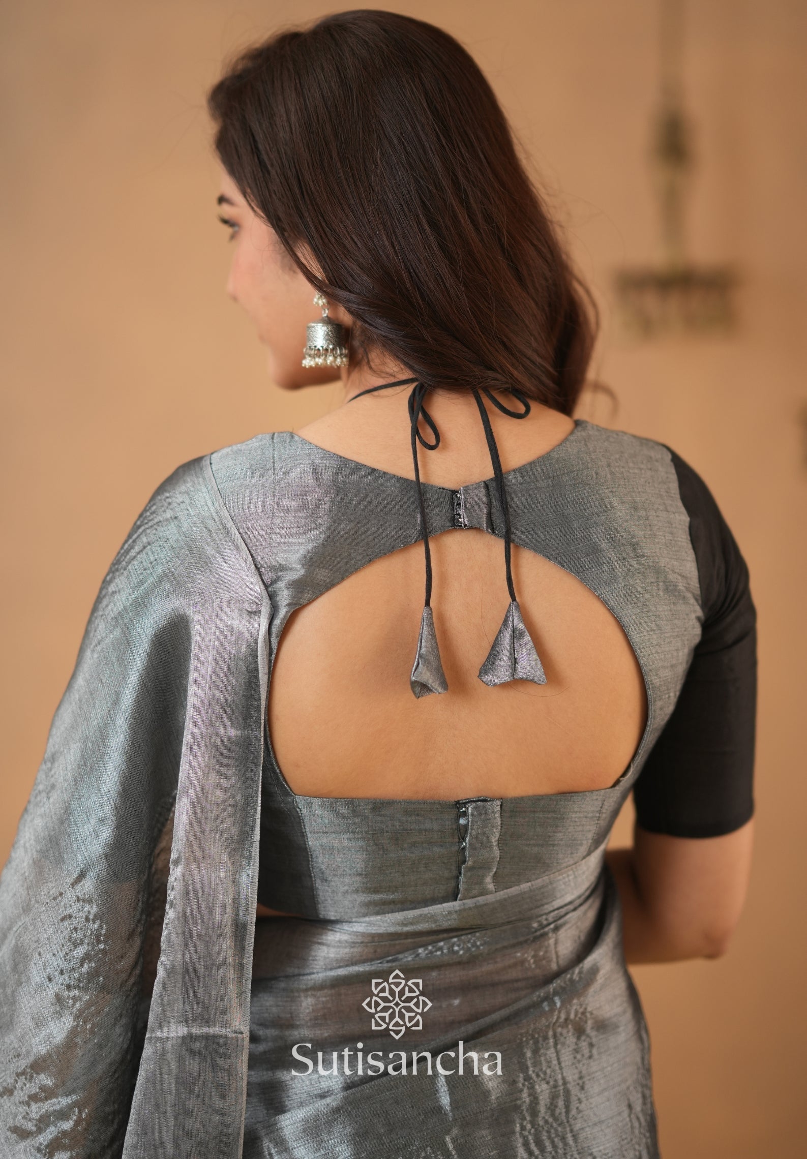 Regal Split Elegance Handloom Tissue Cotton Saree