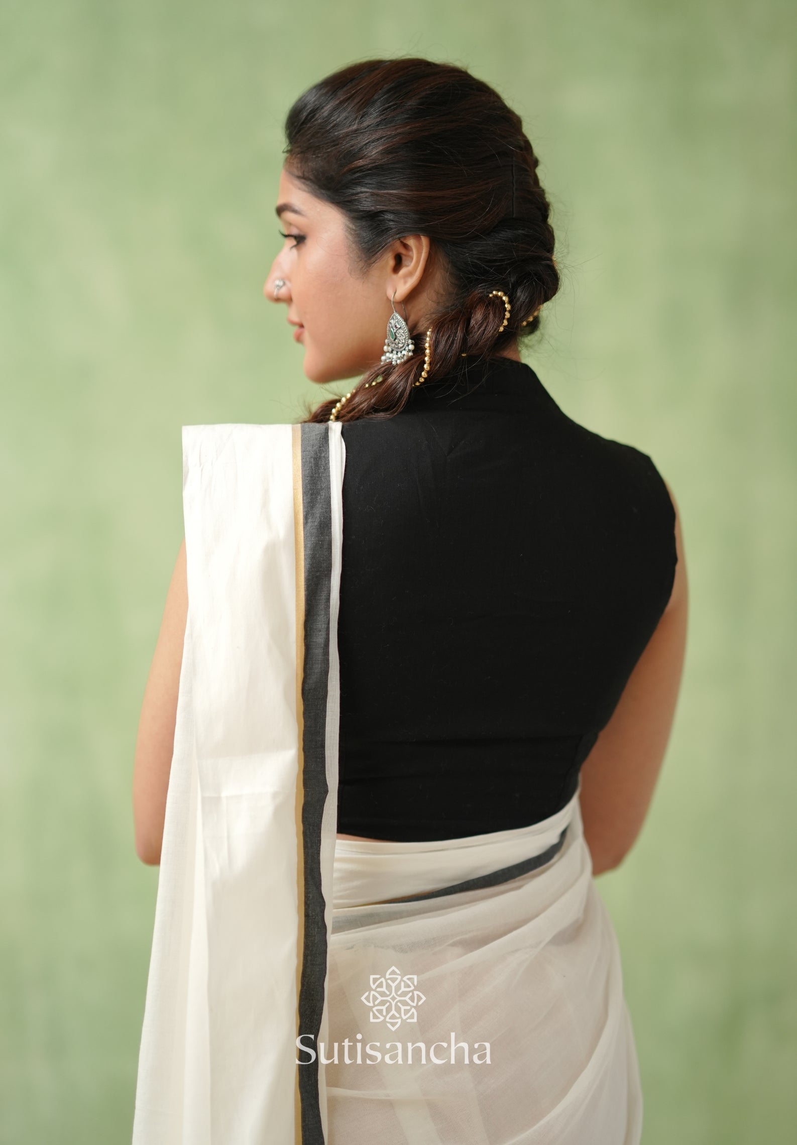 Luminous Charm Mul Saree