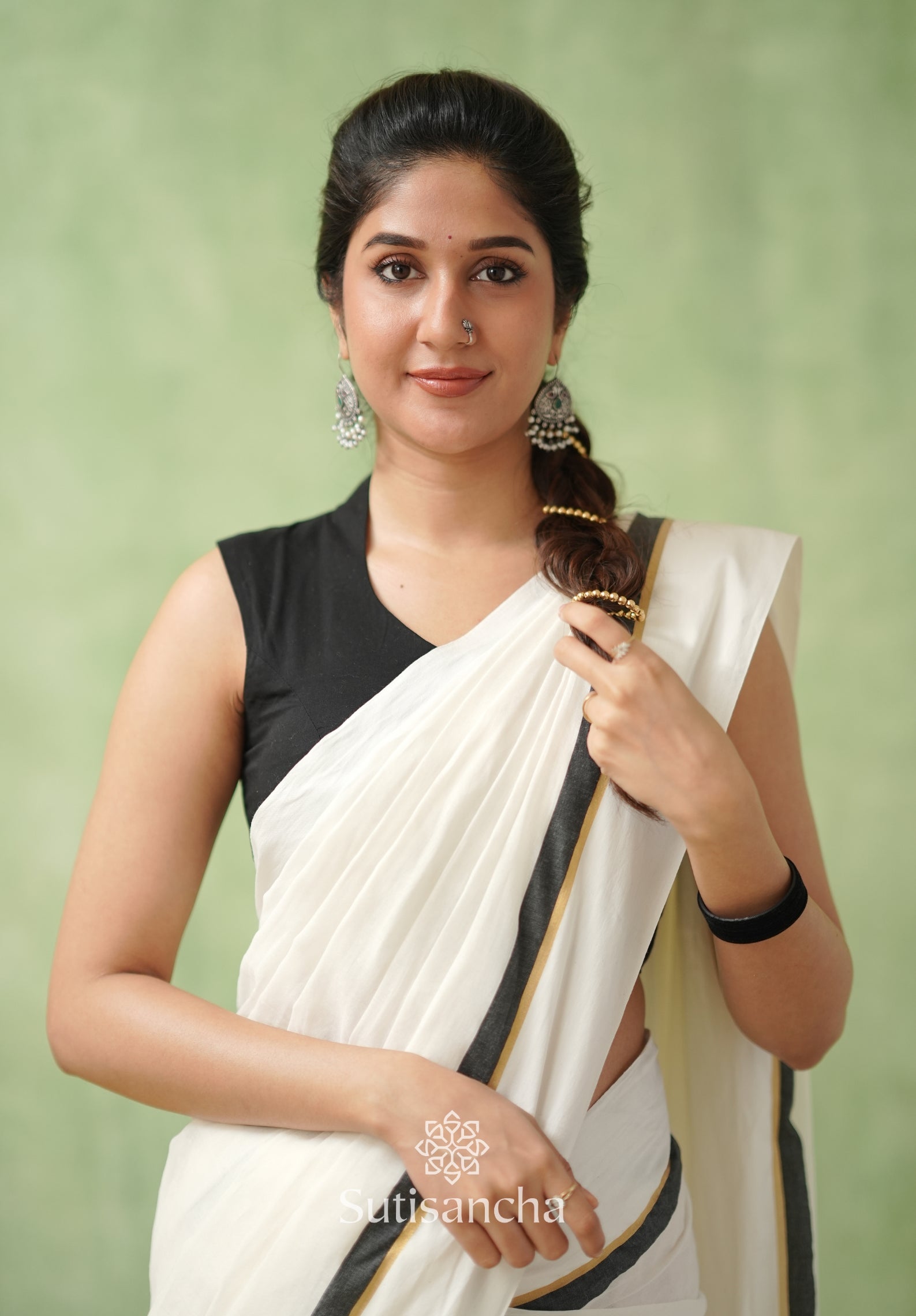 Luminous Charm Mul Saree