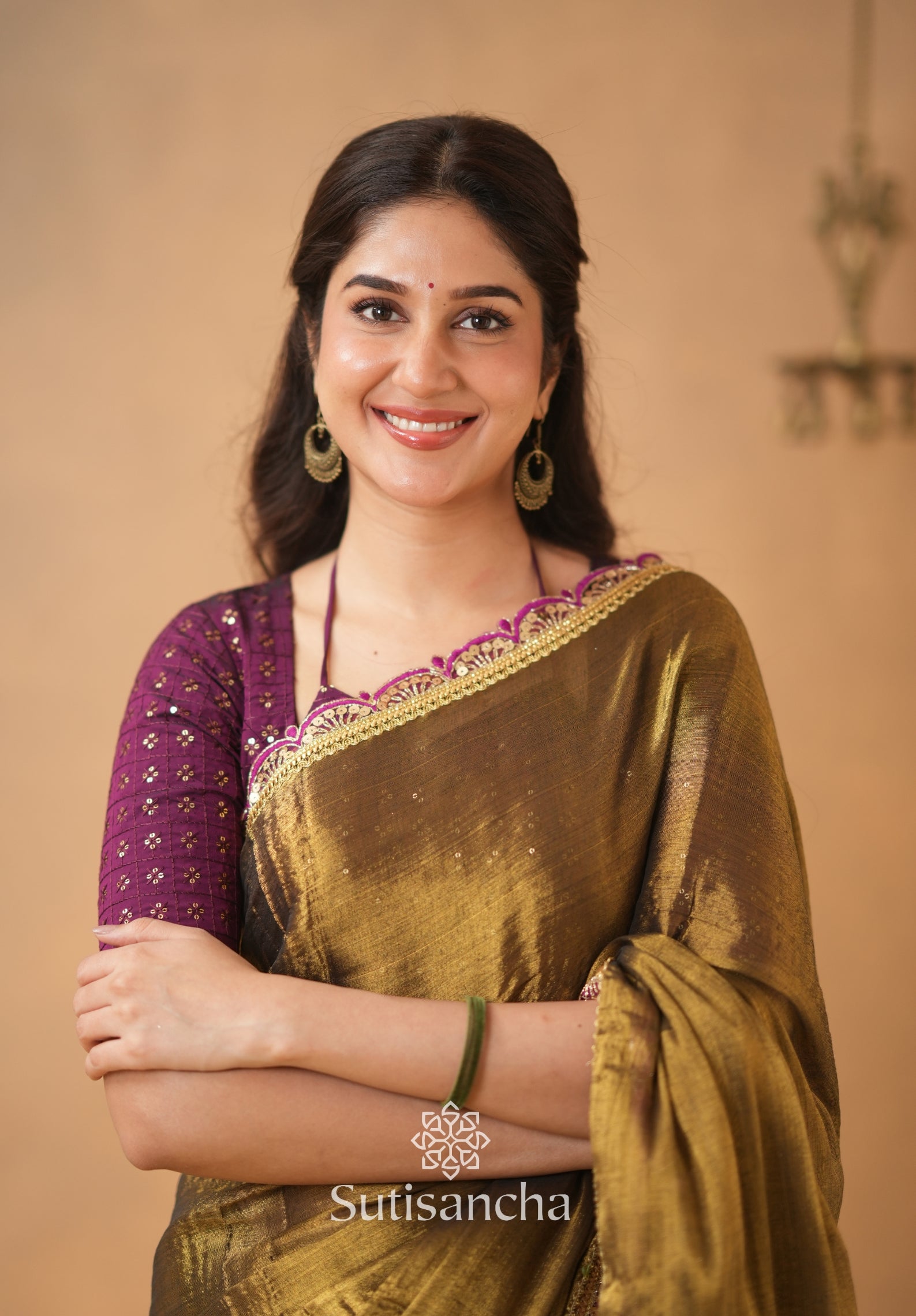 The Luxe Gleam Tissue Cotton Saree