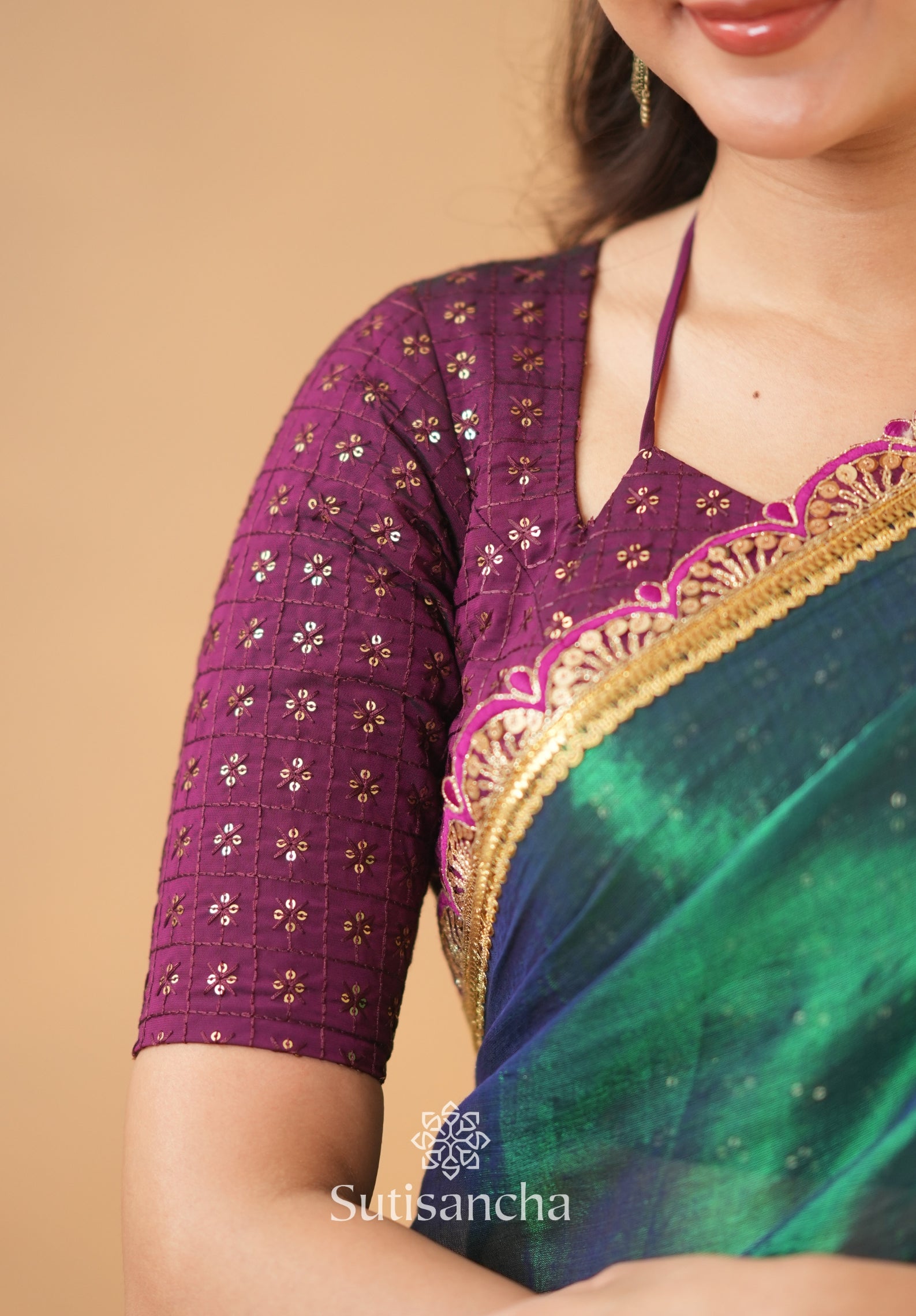 The Luxe Gleam Tissue Cotton Saree