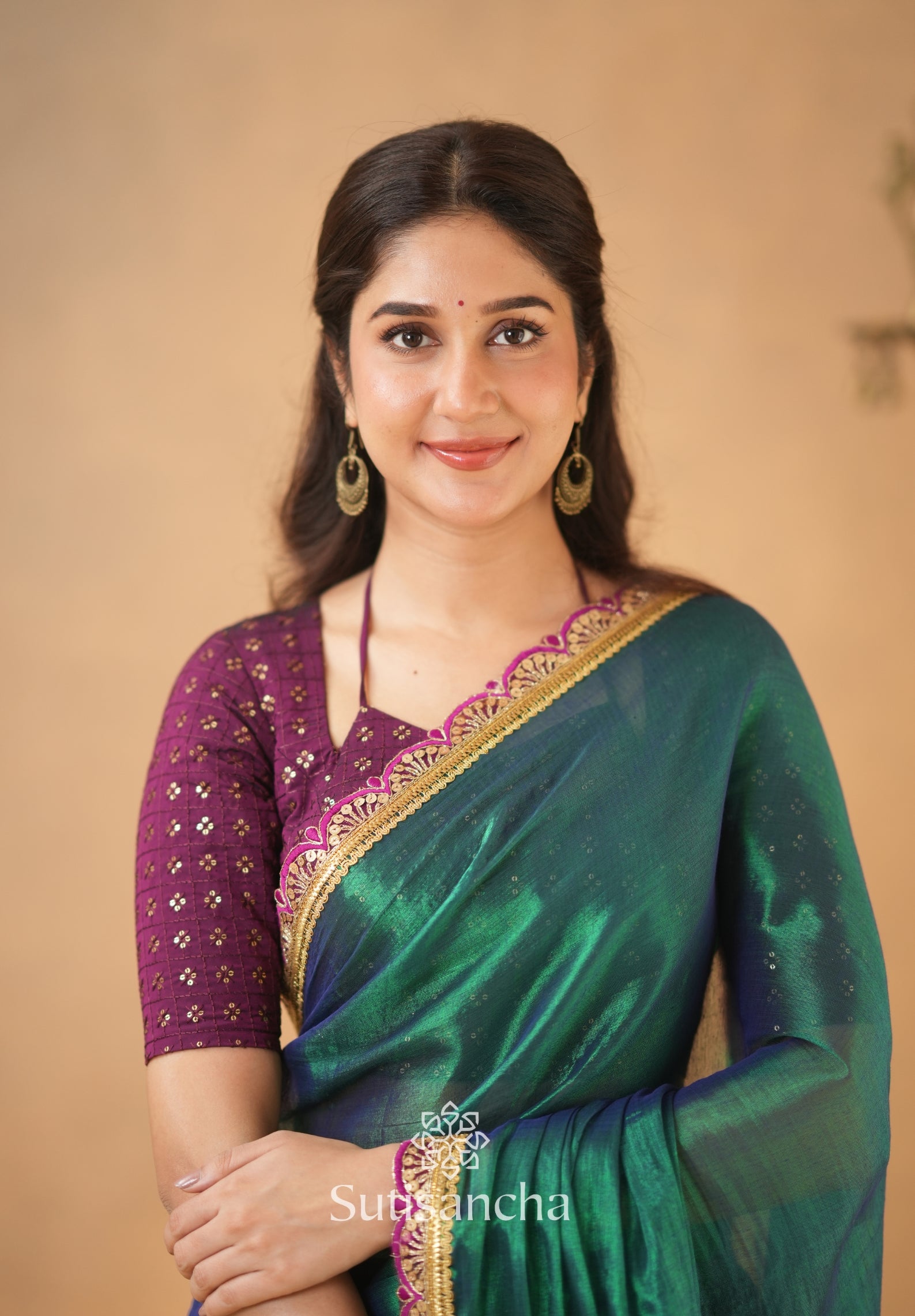 The Luxe Gleam Tissue Cotton Saree