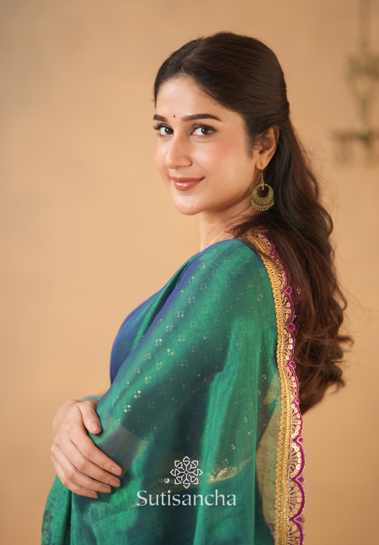 The Luxe Gleam Tissue Cotton Saree