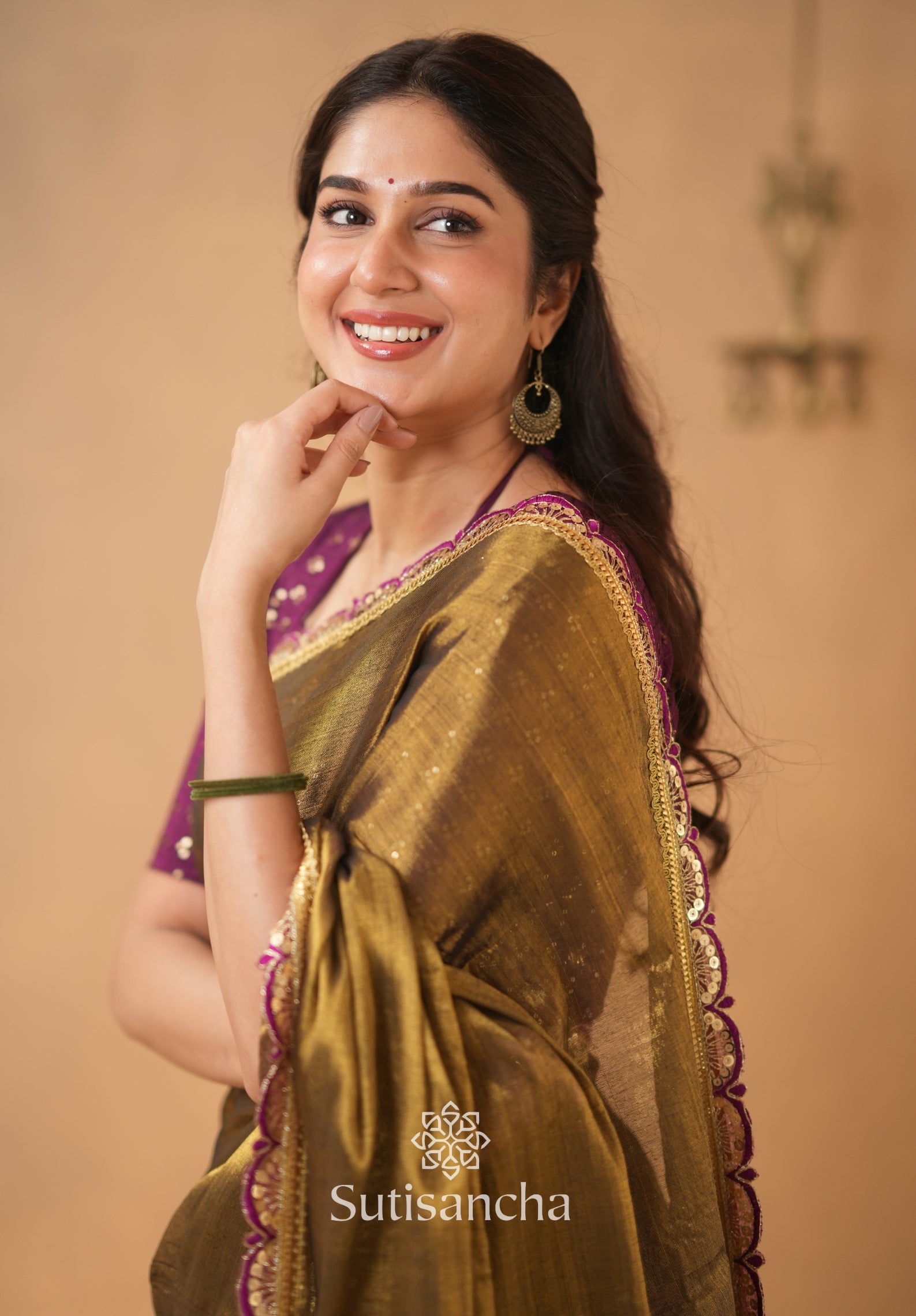 The Luxe Gleam Tissue Cotton Saree