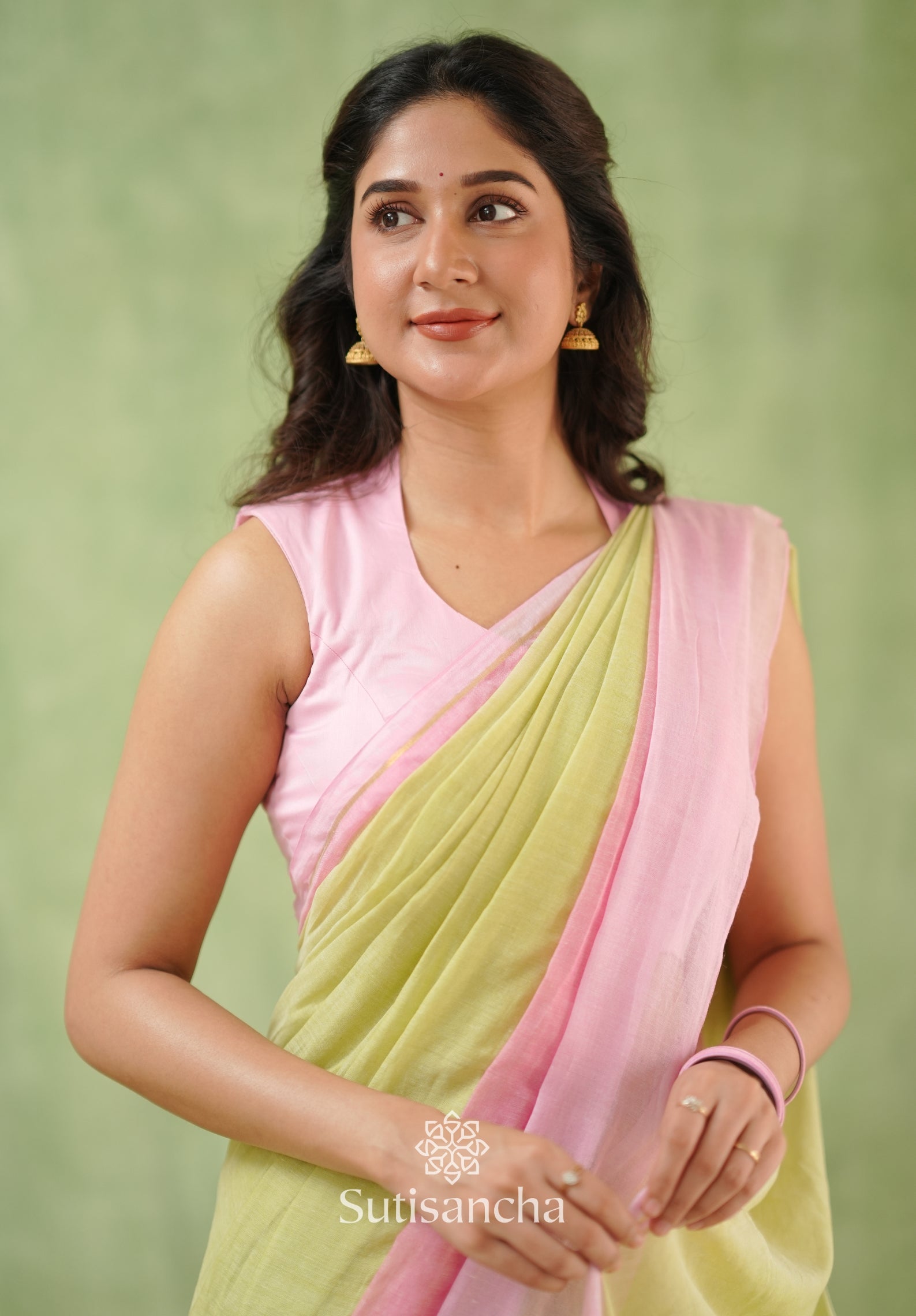 Blush Breeze Mul Cotton Saree