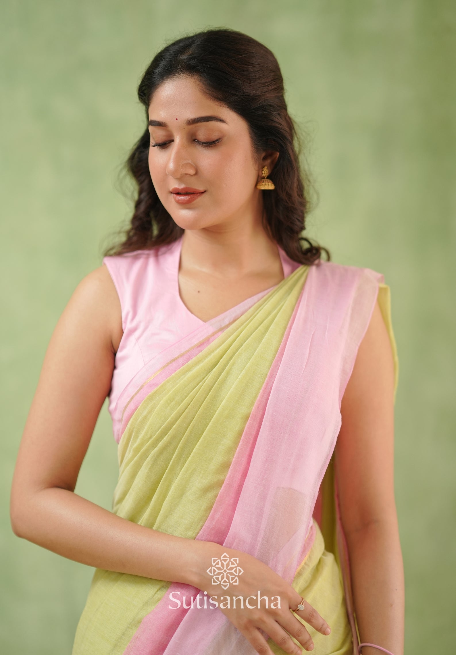 Blush Breeze Mul Cotton Saree