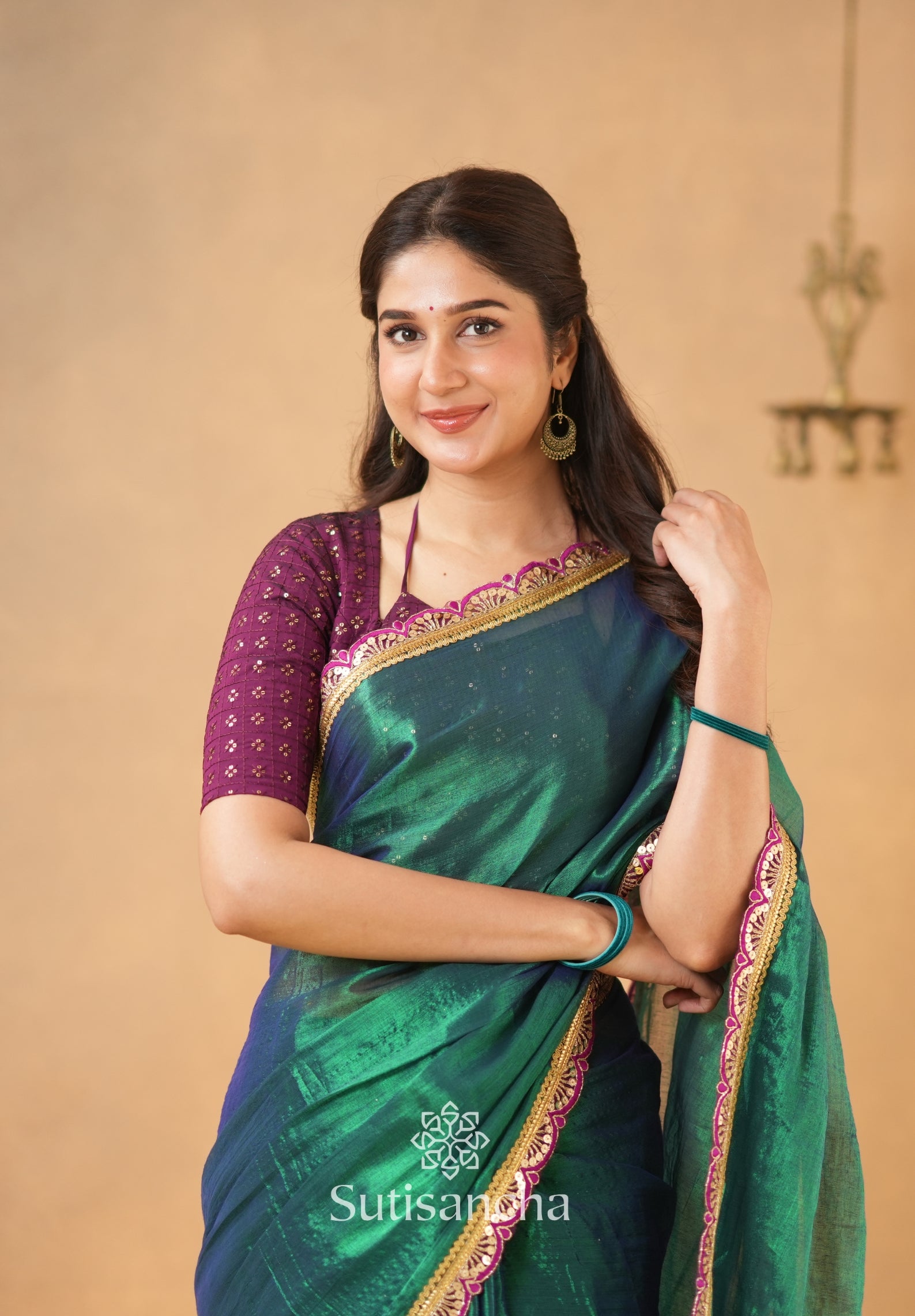 The Luxe Gleam Tissue Cotton Saree