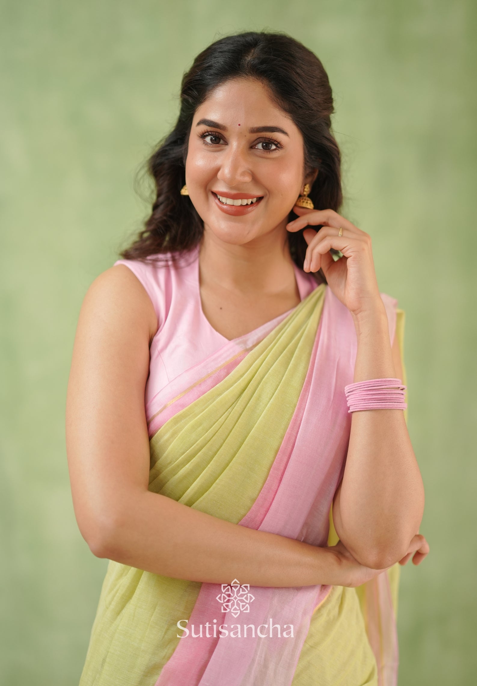 Blush Breeze Mul Cotton Saree