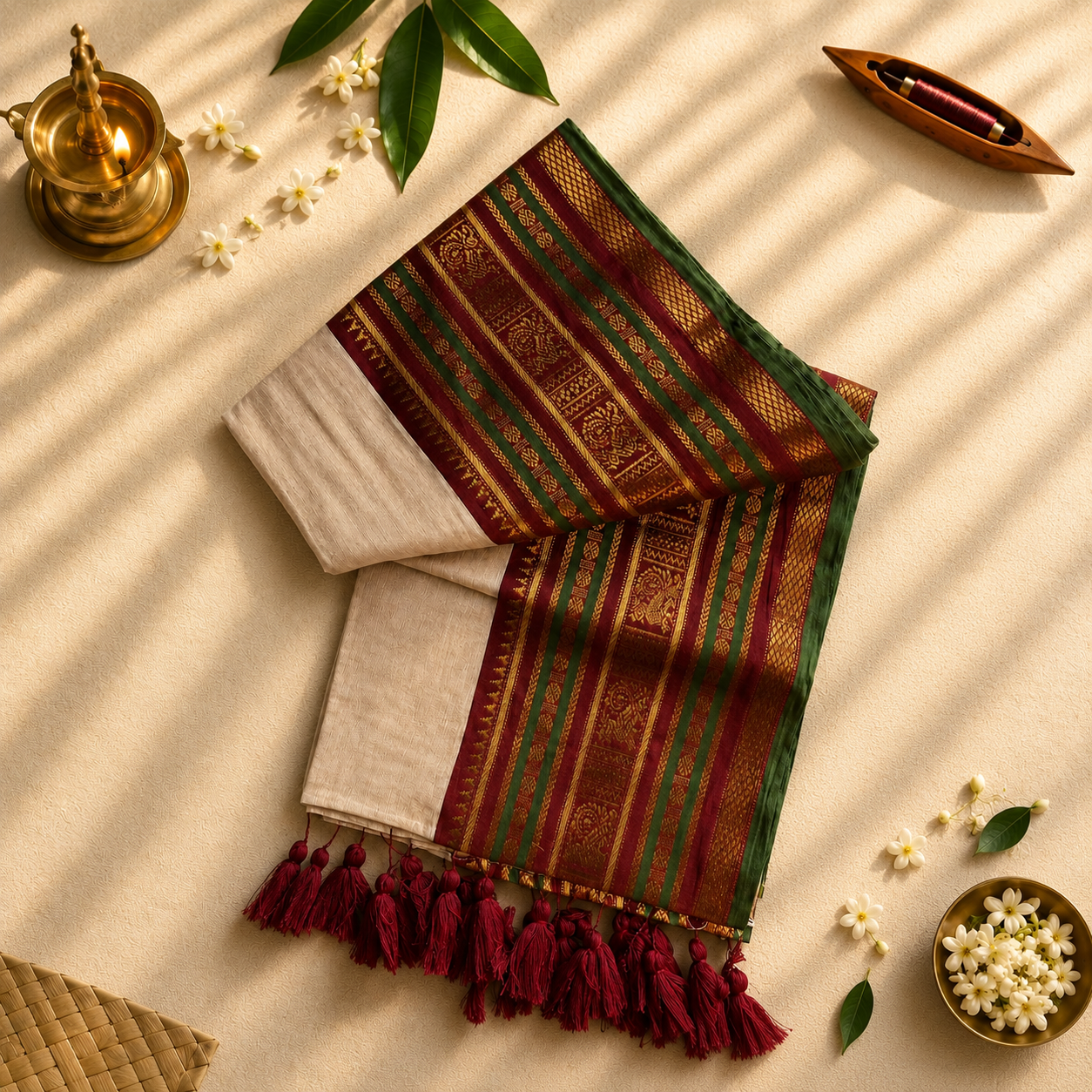 Festive Pure Mul Cotton Zari Border Saree