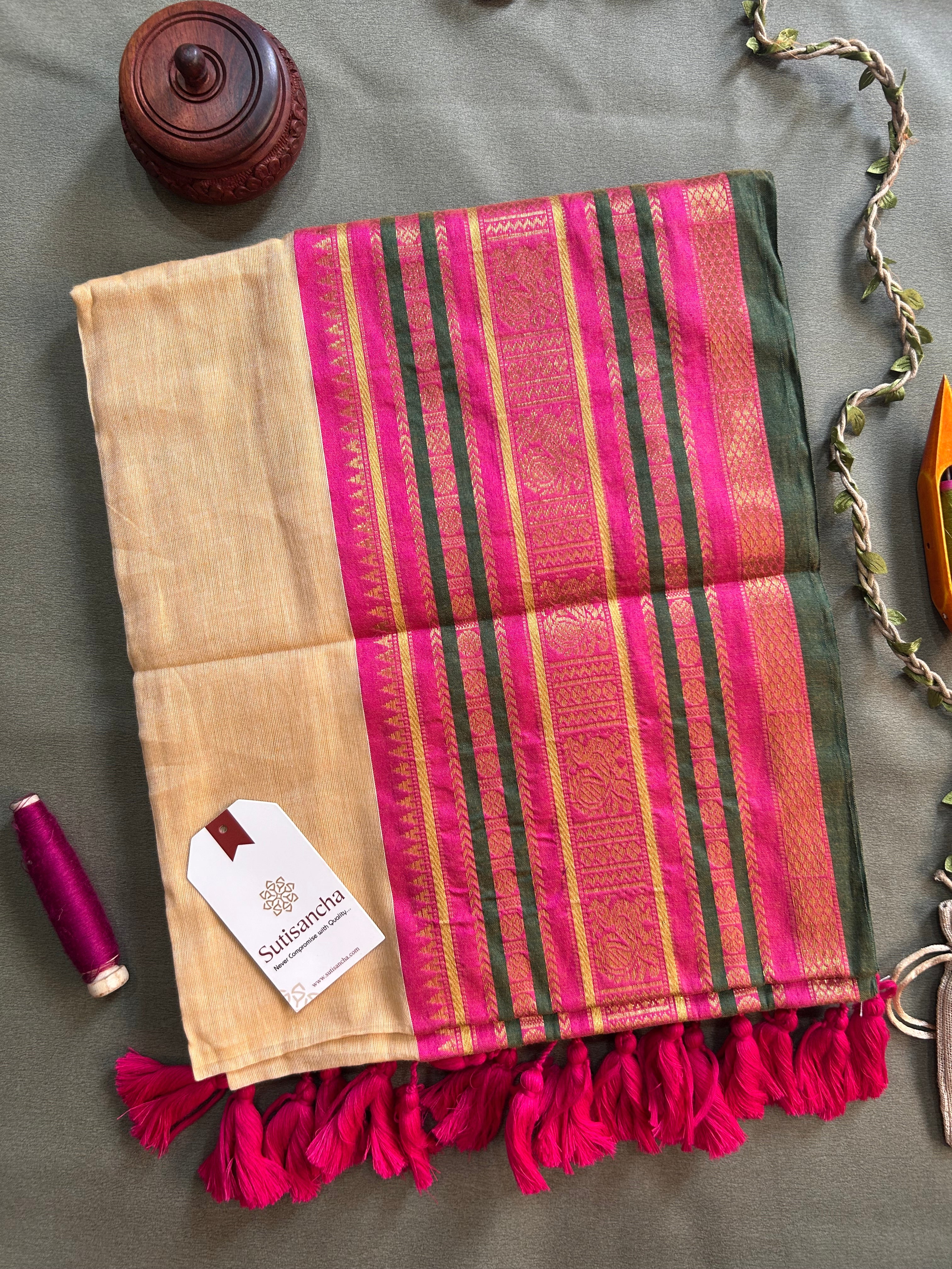 Festive Pure Mul Cotton Zari Border Saree