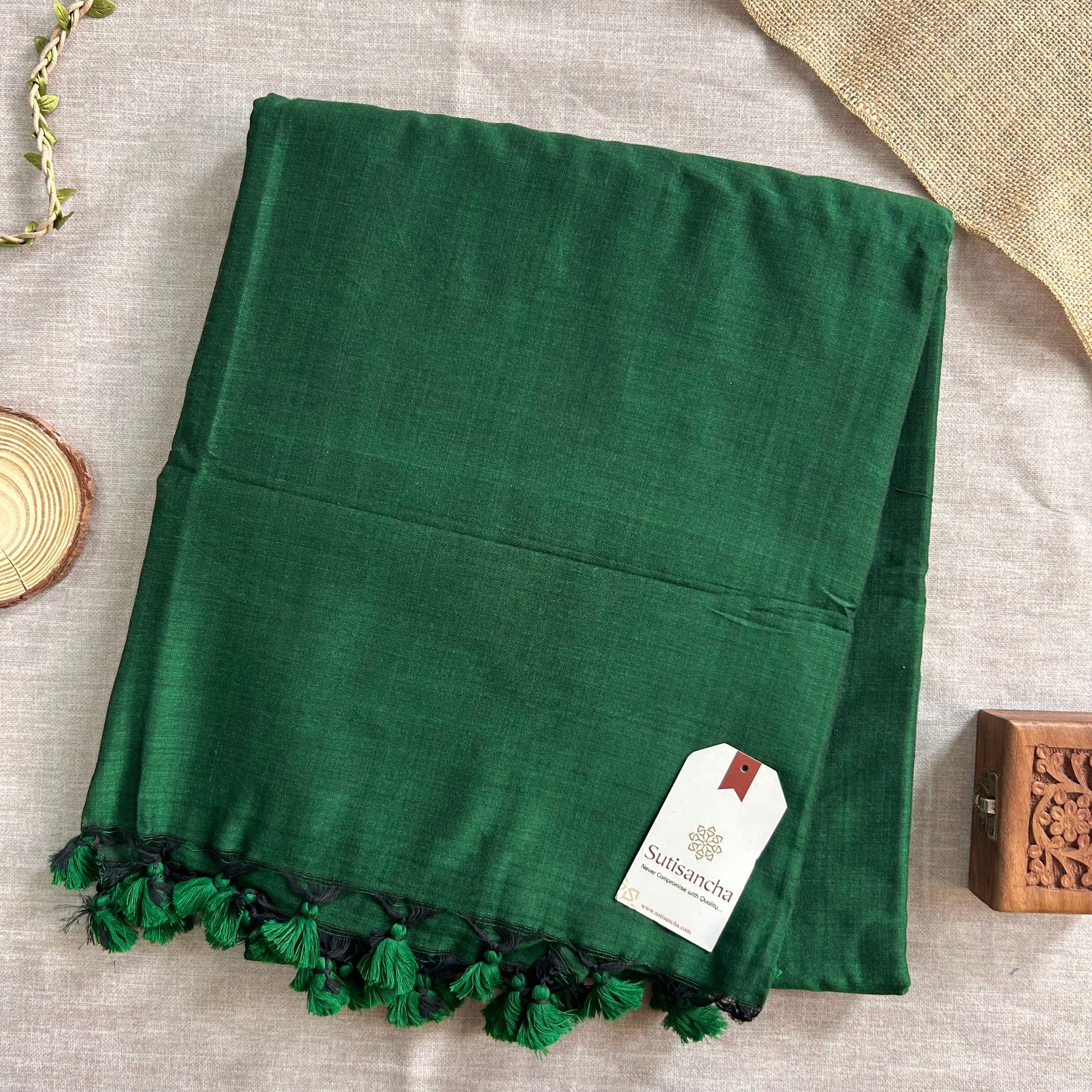 Sutisancha Handloom Cotton Saree With Blouse