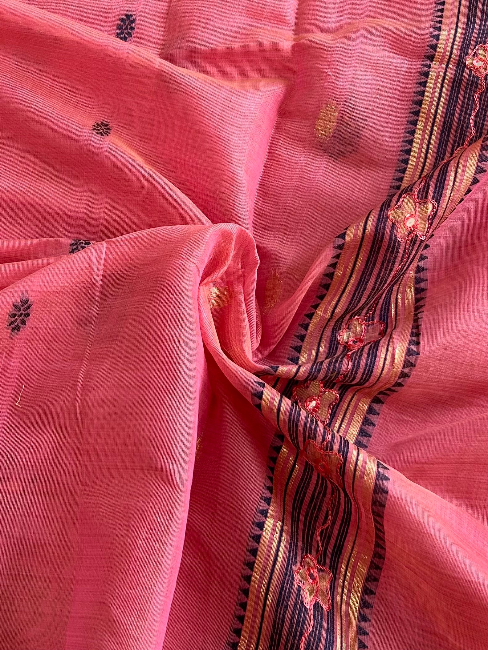 Vihanga Cotton Saree Bird Floral Design