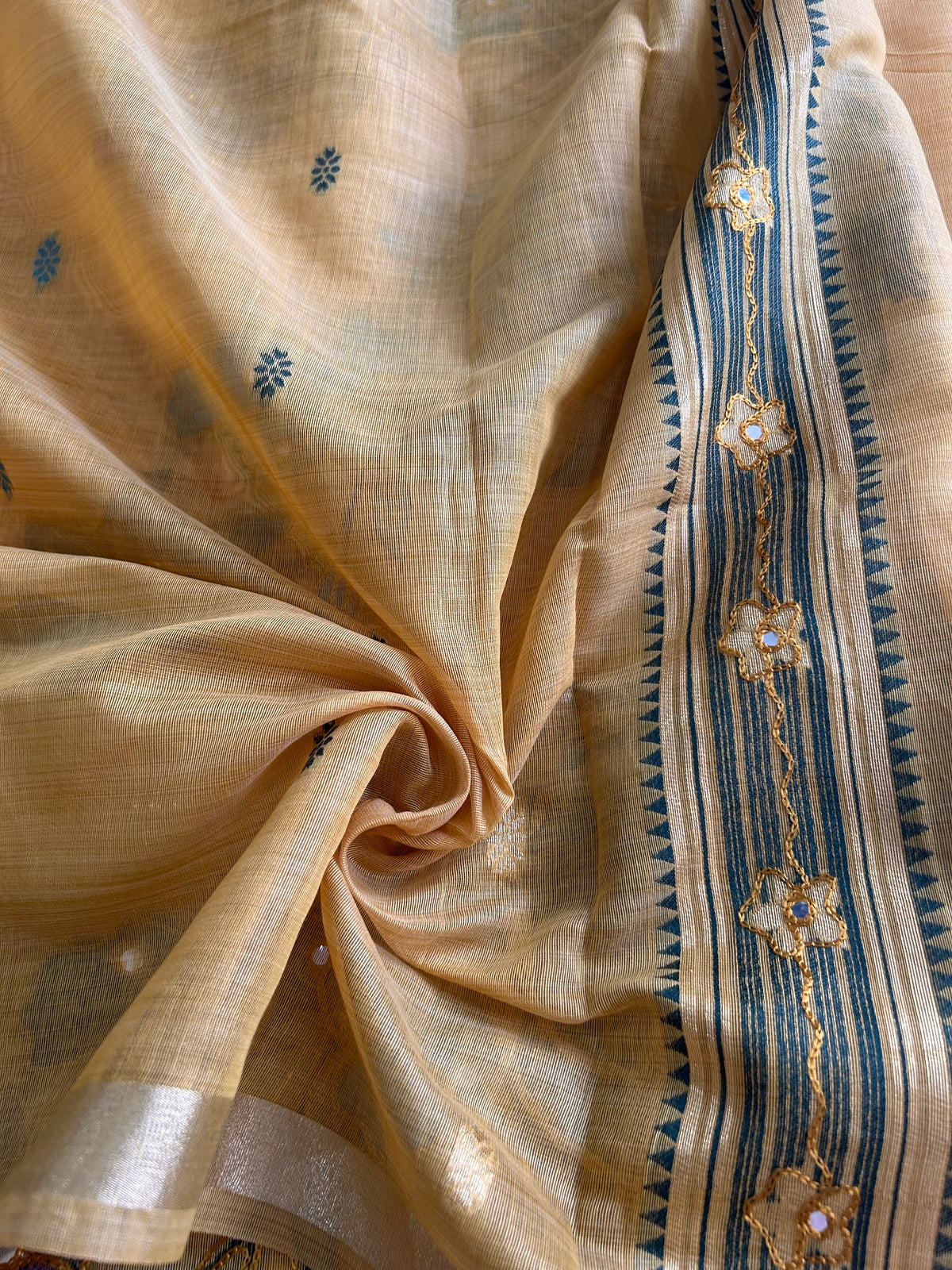Vihanga Cotton Saree Bird Floral Design