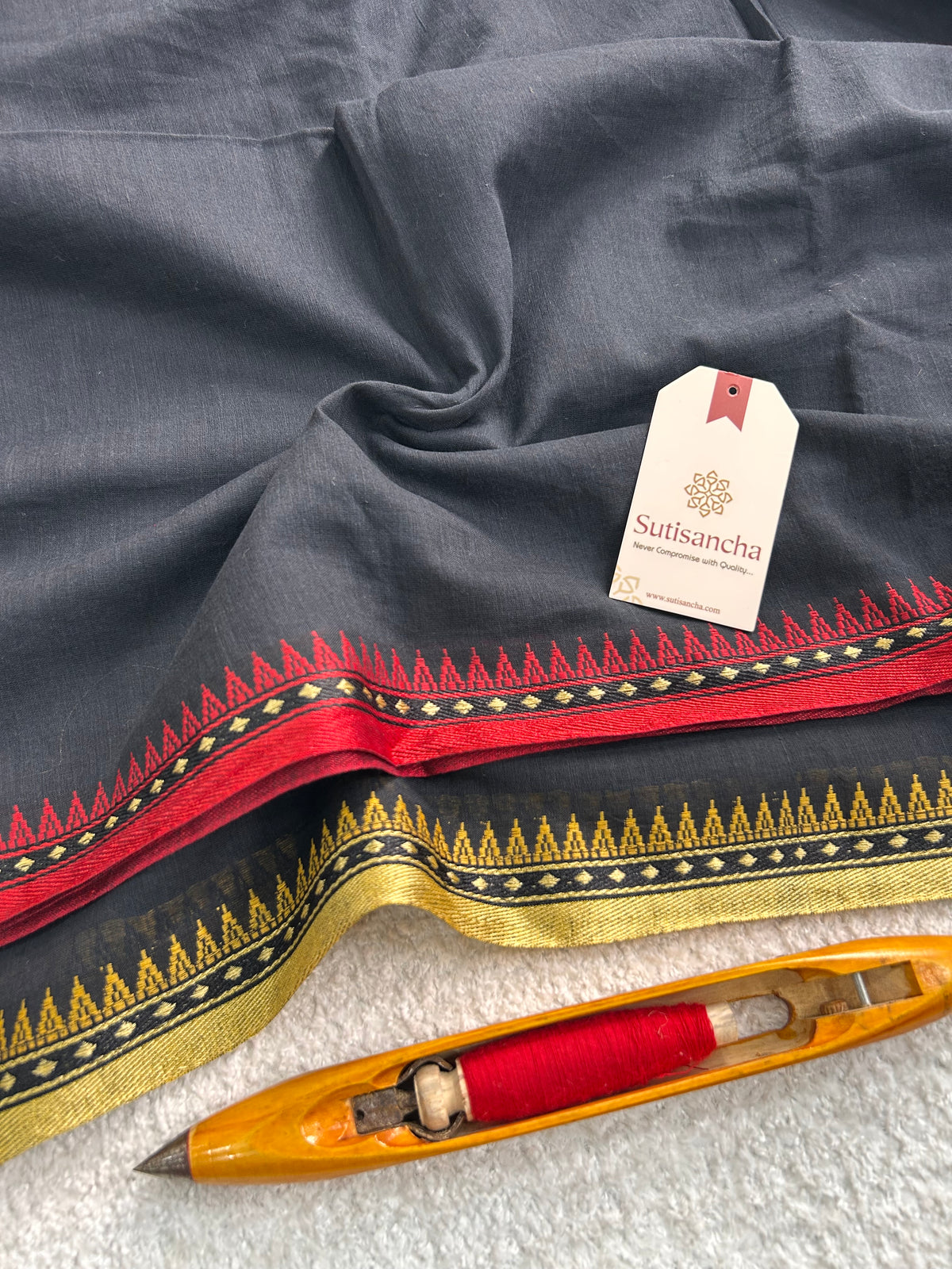 Ruhika Heritage Border Pure Mul Cotton Handloom Saree