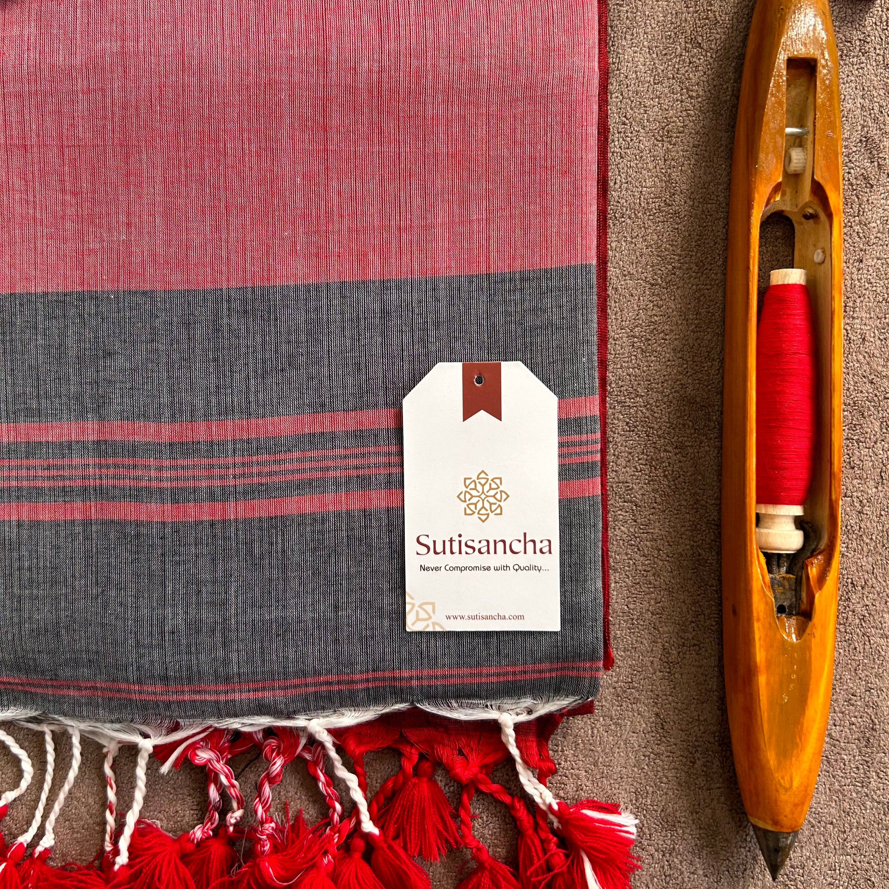 Sutisancha Bengal Cotton Saree in Traditional Weave