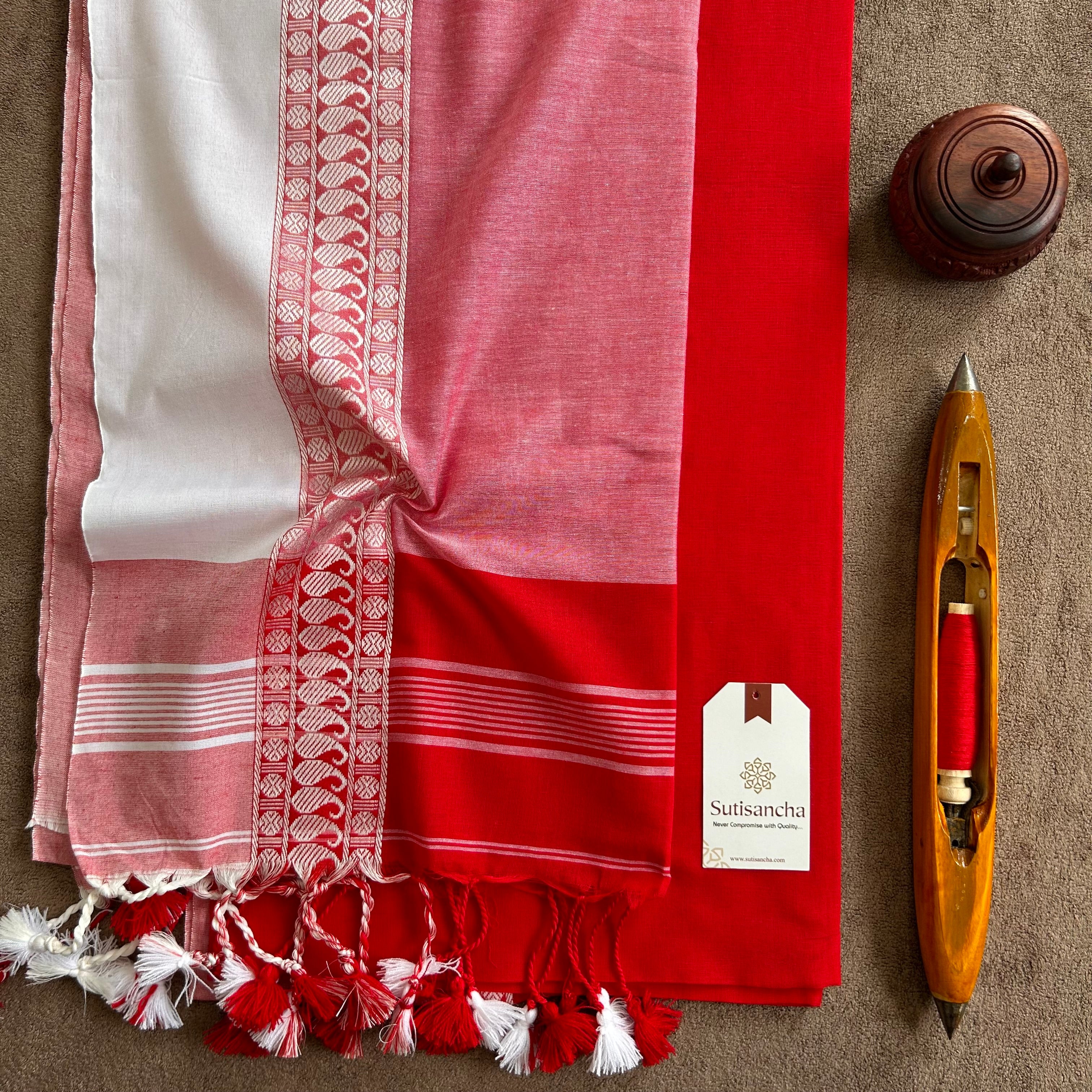 Sutisancha Bengal Cotton Saree in Traditional Weave