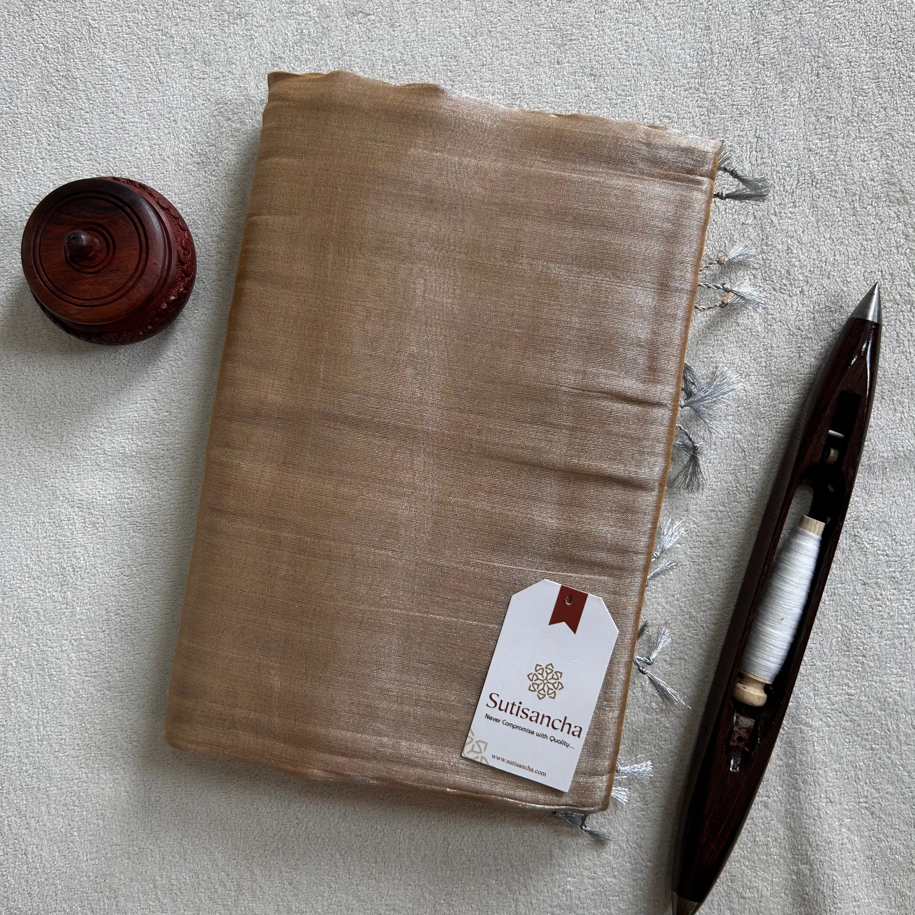 Sutisancha Skeen Handloom Tissue Saree With Designer Blouse