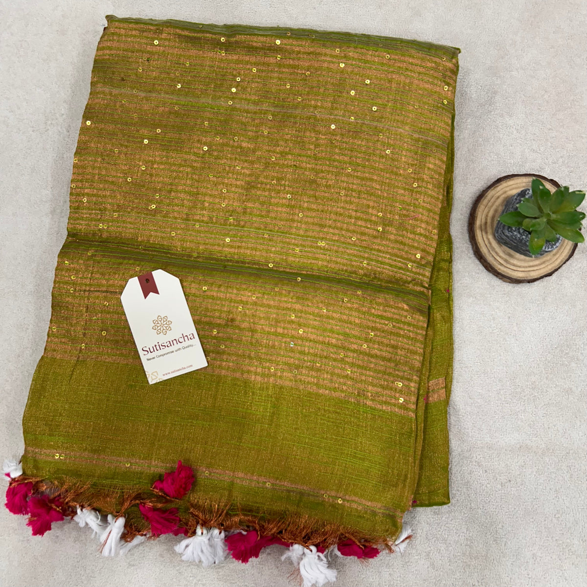 Pure Tissue Saree with Running Blouse | Clearance Sale