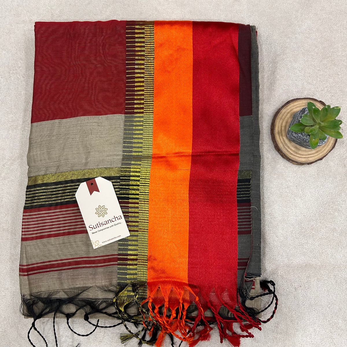 Pure Cotton Saree with Running Blouse | Clearance Sale