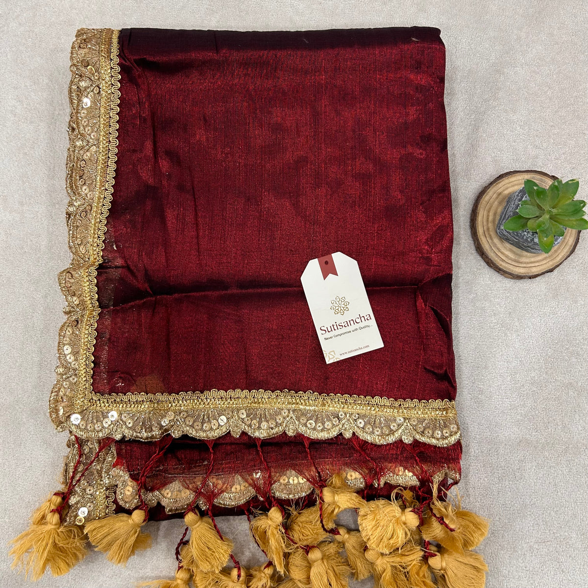 Pure Tissue Saree with Running Blouse | Clearance Sale